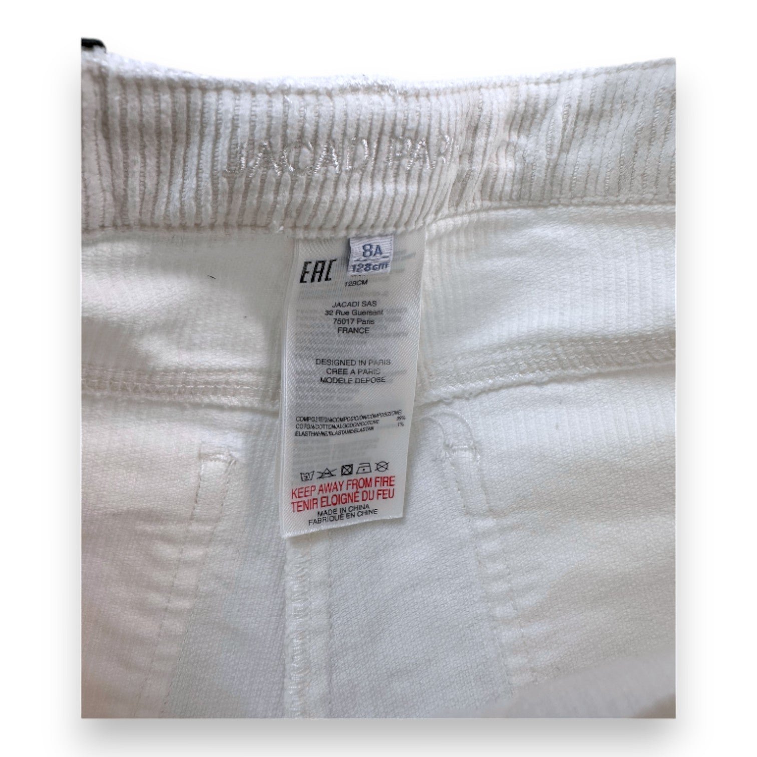 White children's trousers - 8 years JACADI - Seconde Main White