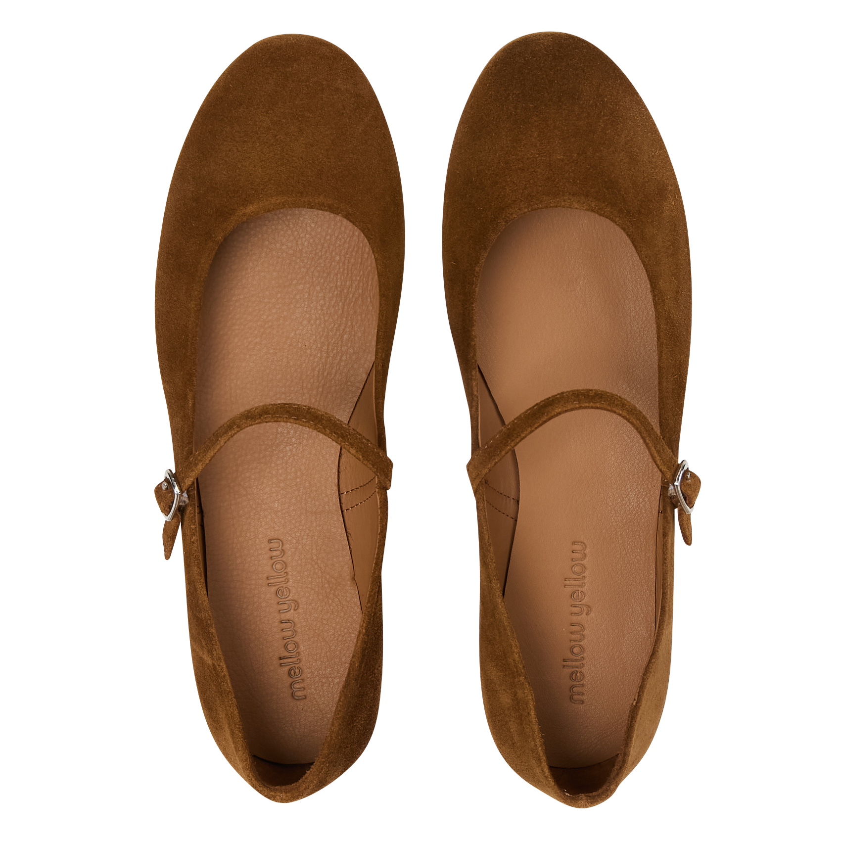 Ballerines à bride en velours  MELLOW YELLOW Marron