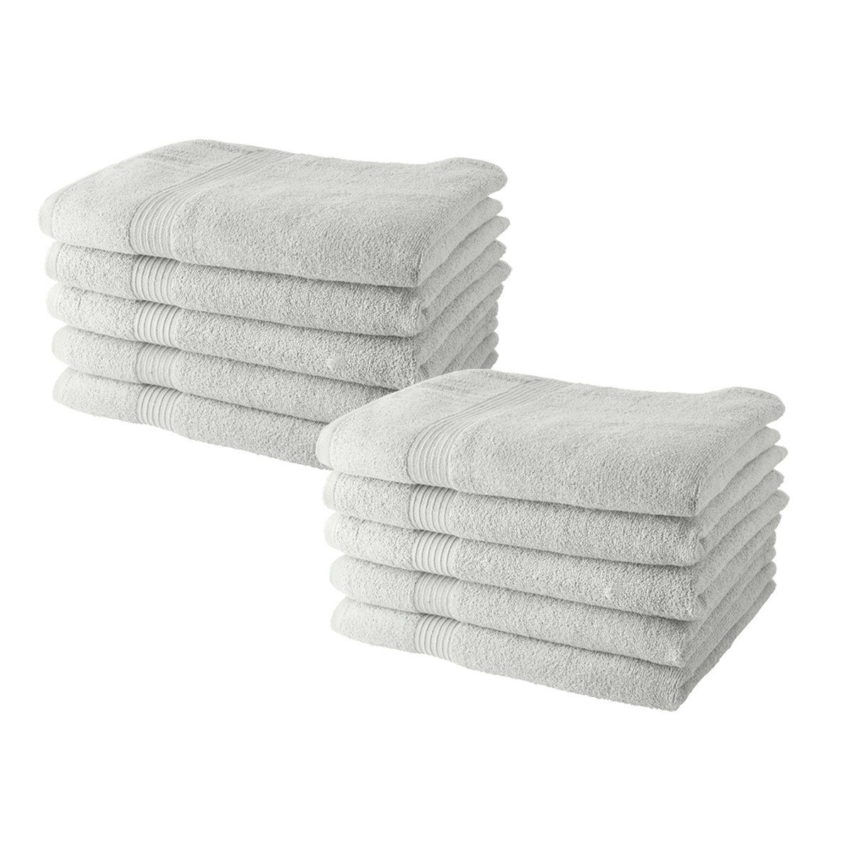 Set of 10 cotton bath towels TODAY LINGE DE MAISON White