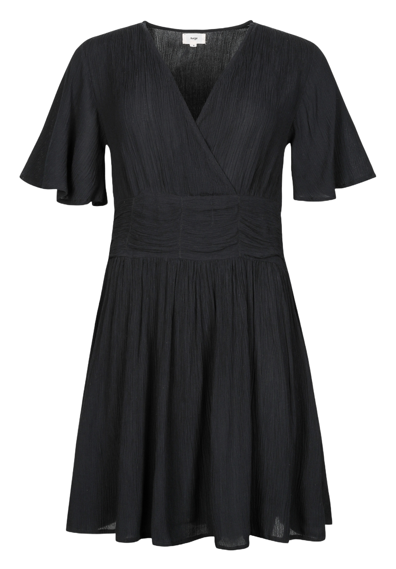 Korte jurk met V-hals AN'GE Black