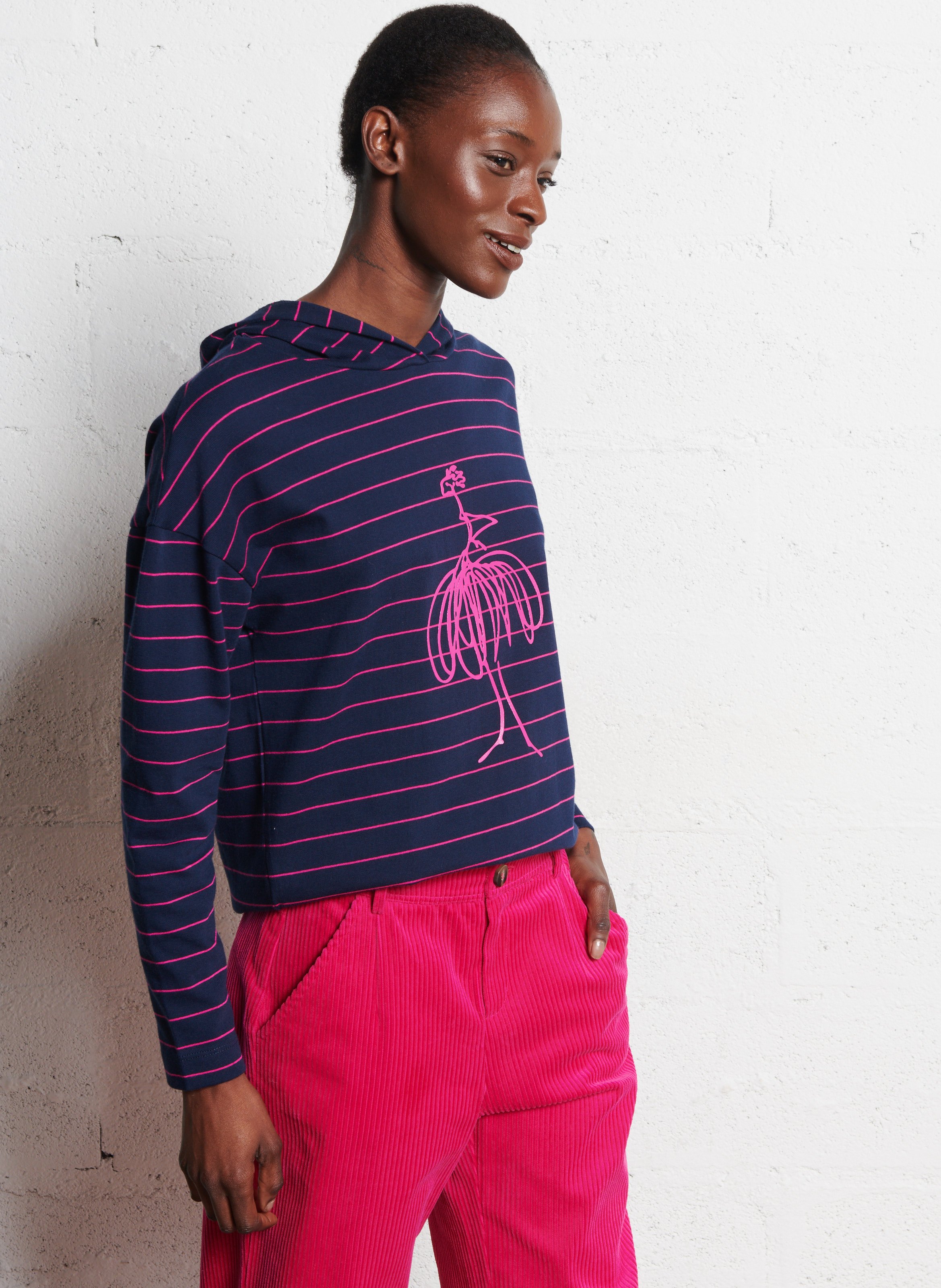 Sweat droit à rayures ONE STEP Bleu