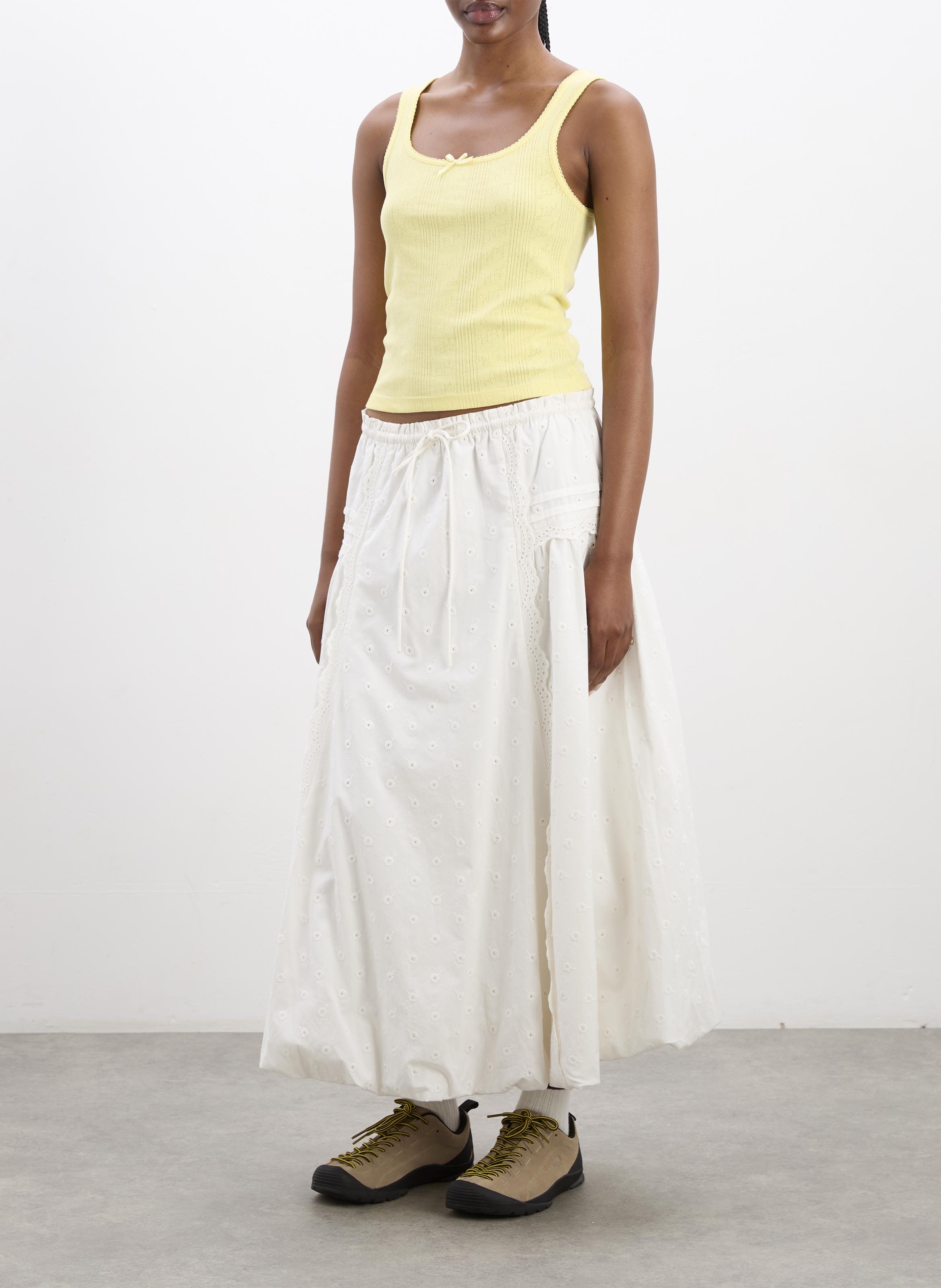 Organic cotton midi skirt DAMSON MADDER White