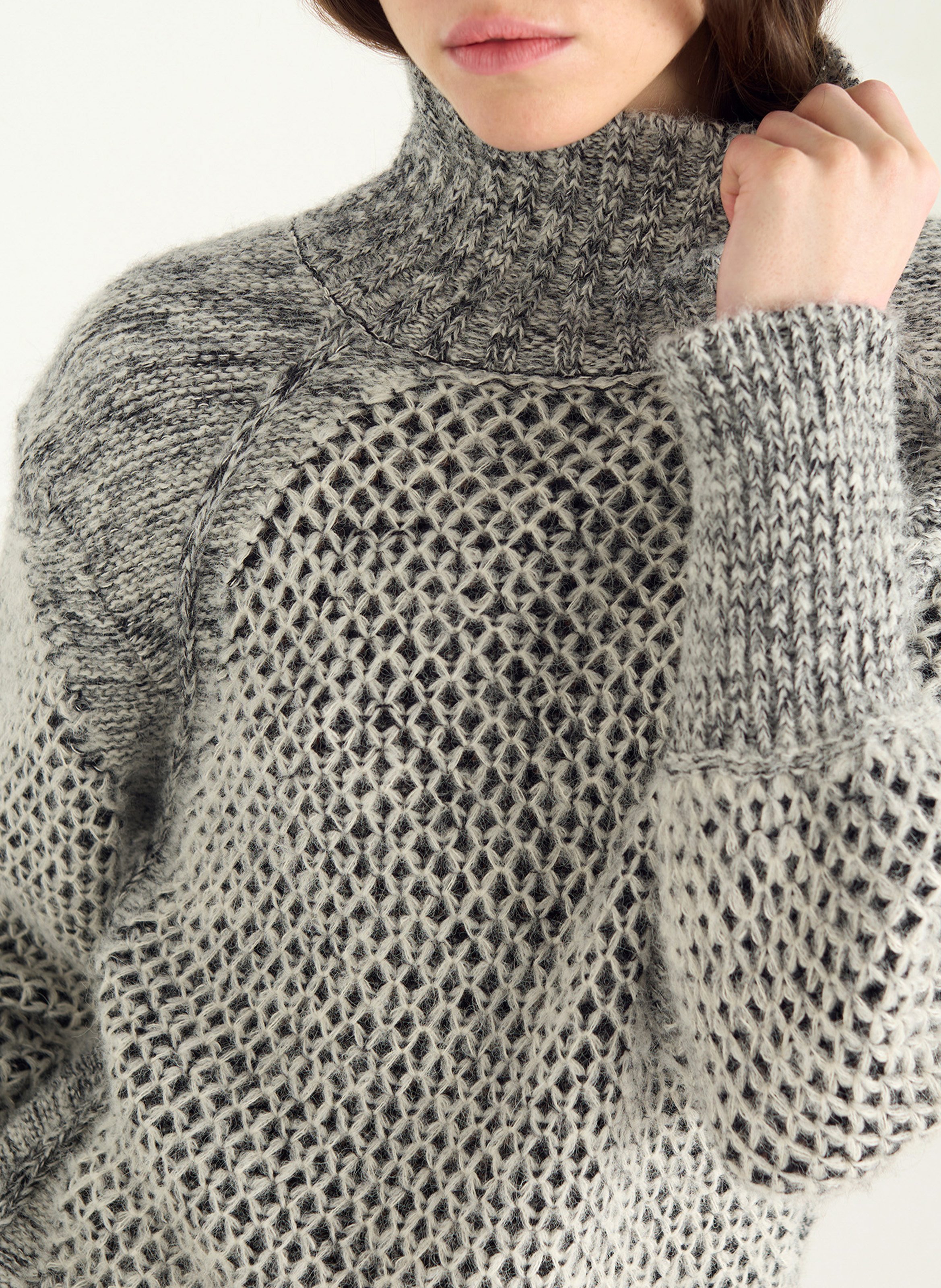 Rechte coltrui | wolblend COTELAC Zwart