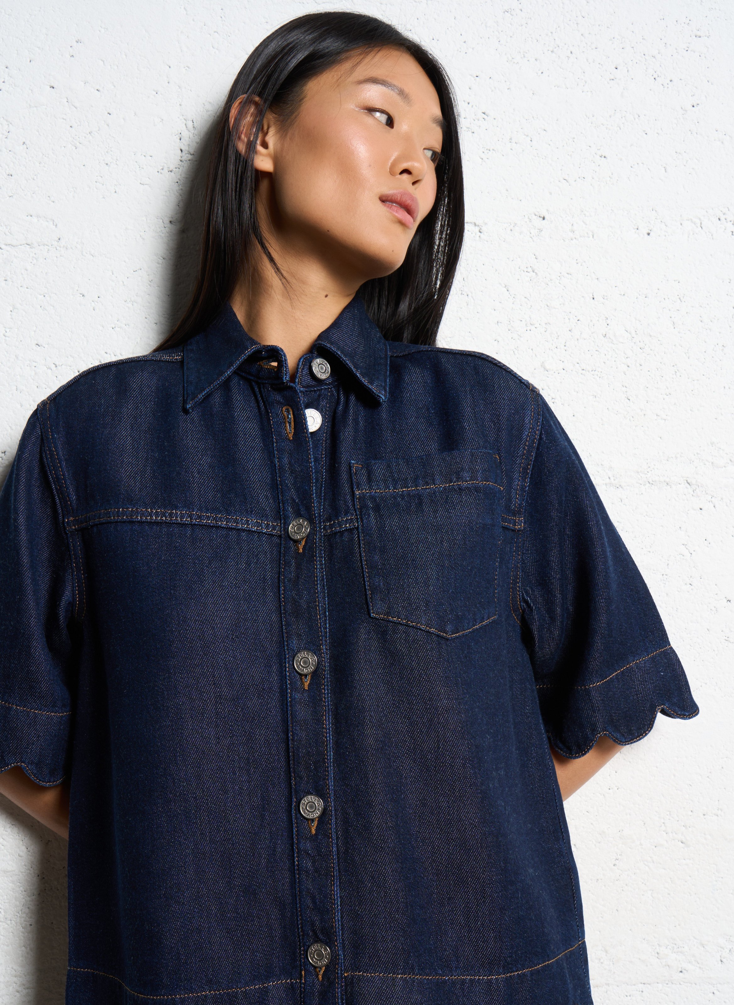 Jeanshemd mit klassischem Kragen STELLA NOVA Blau