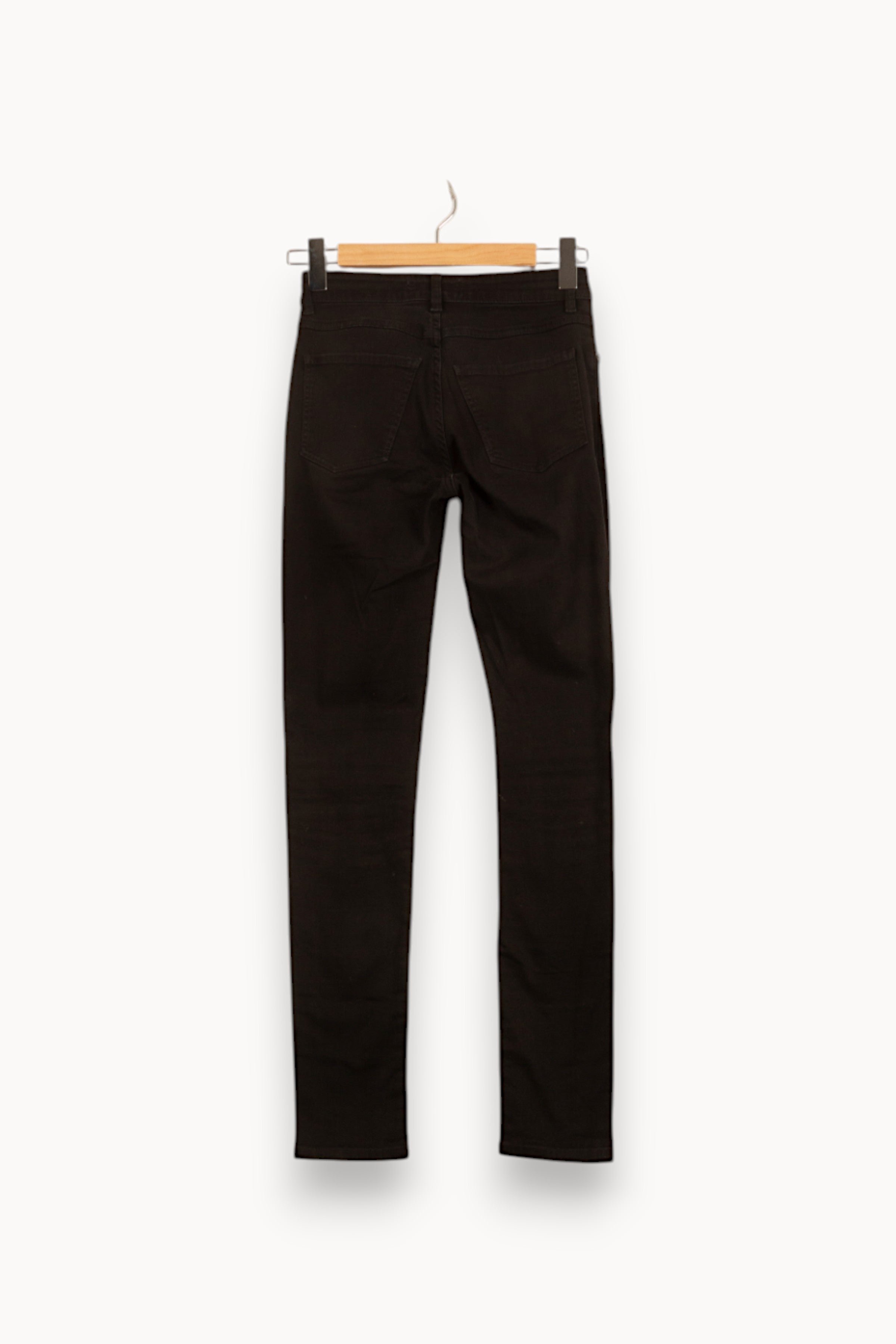 Cropped slim jeans with studs ACNE STUDIOS - Seconde Main Black