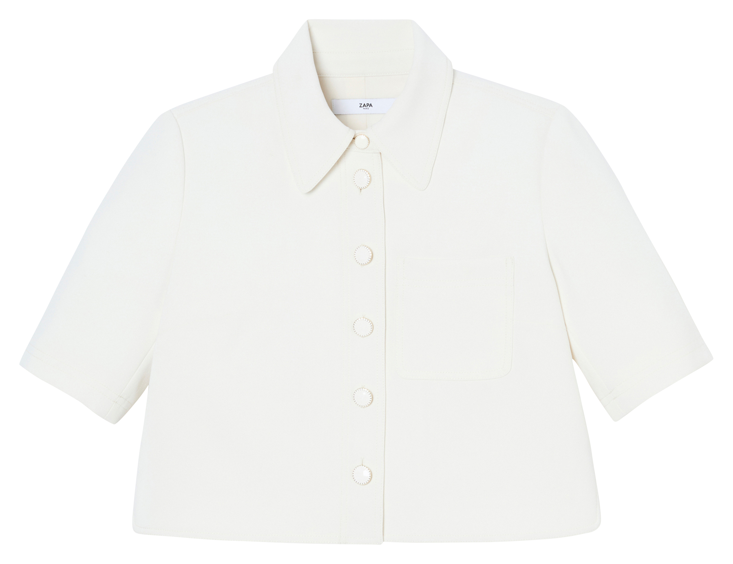 Oversized shirt with classic collar ZAPA White