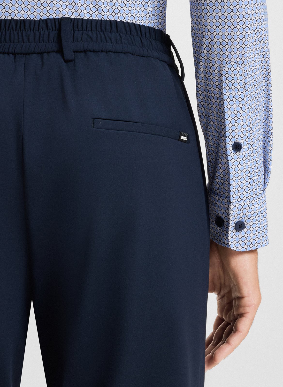 Slim-fit patterned shirt BOSS Blue