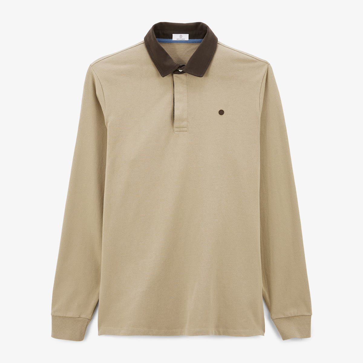 Long-sleeved rugby polo SERGE BLANCO Beige