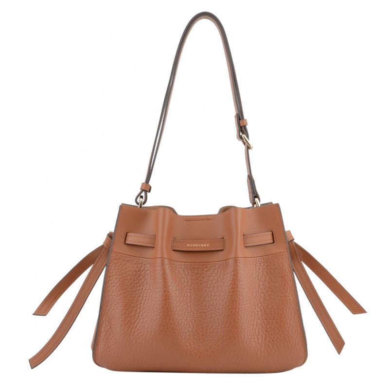 Shoulder bag - cowhide leather POURCHET Brown