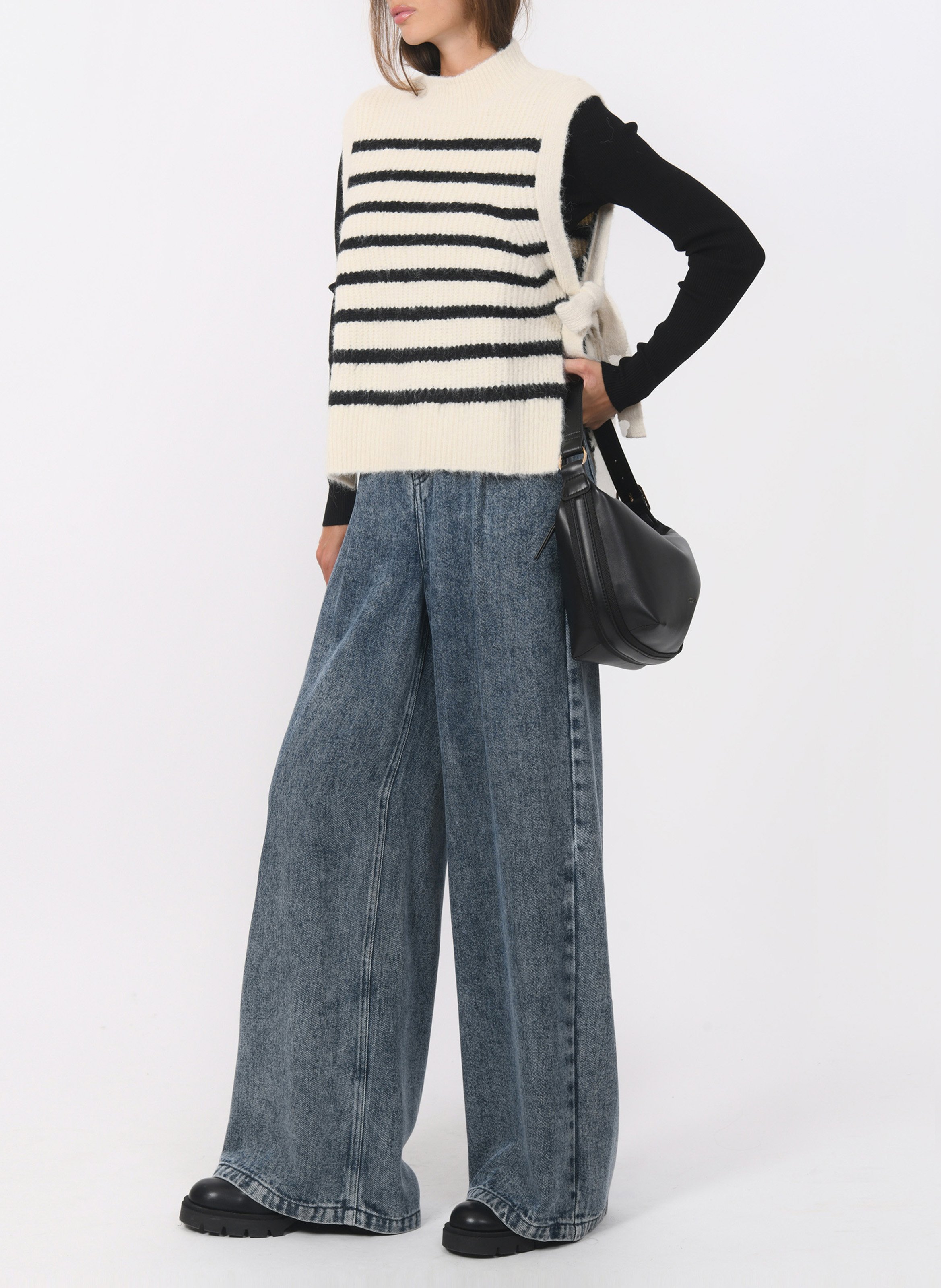 Gerade geschnittener Strickpullover KOOKAI Weiss