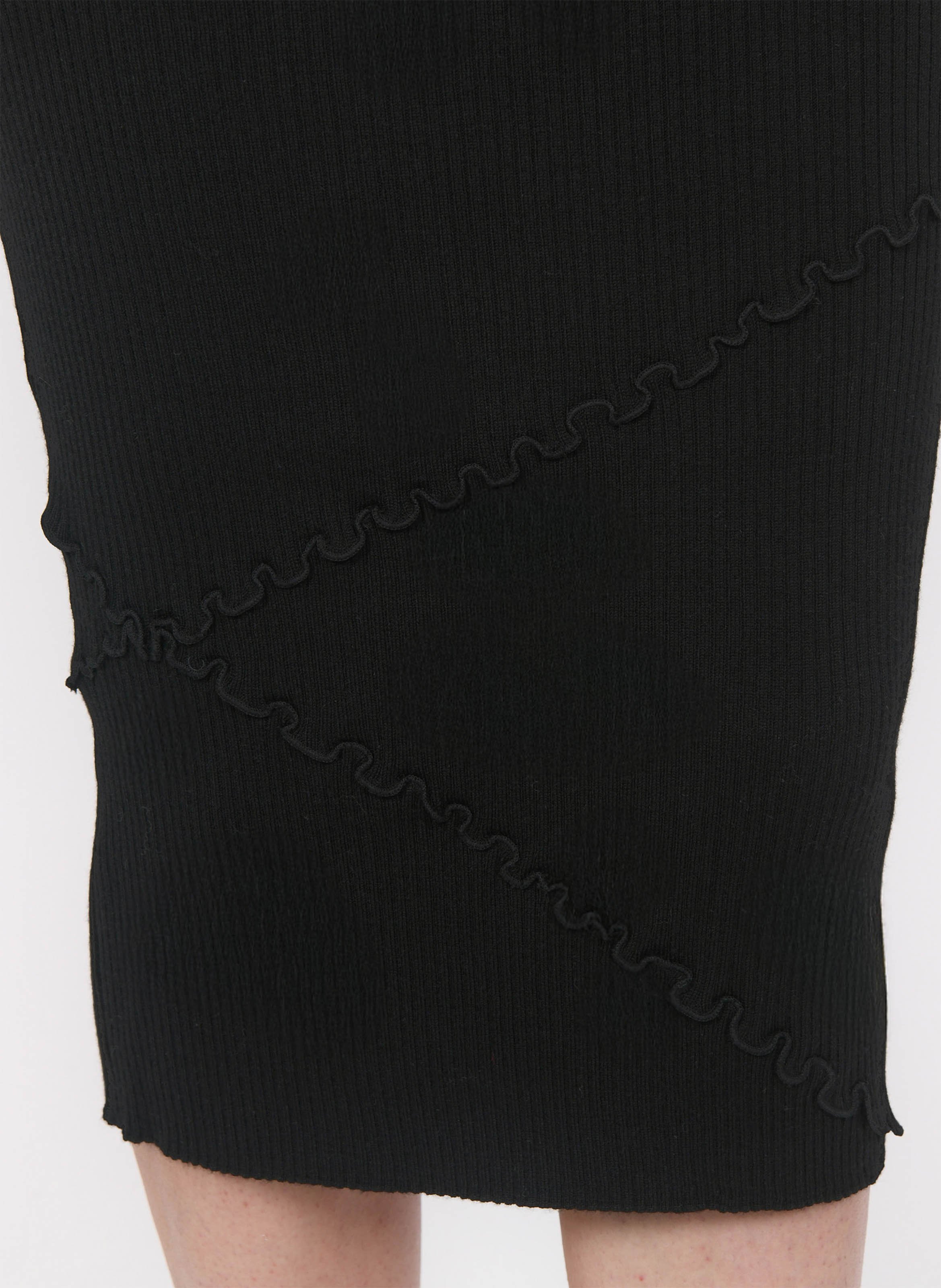 Fitted knit midi skirt KOOKAI Black