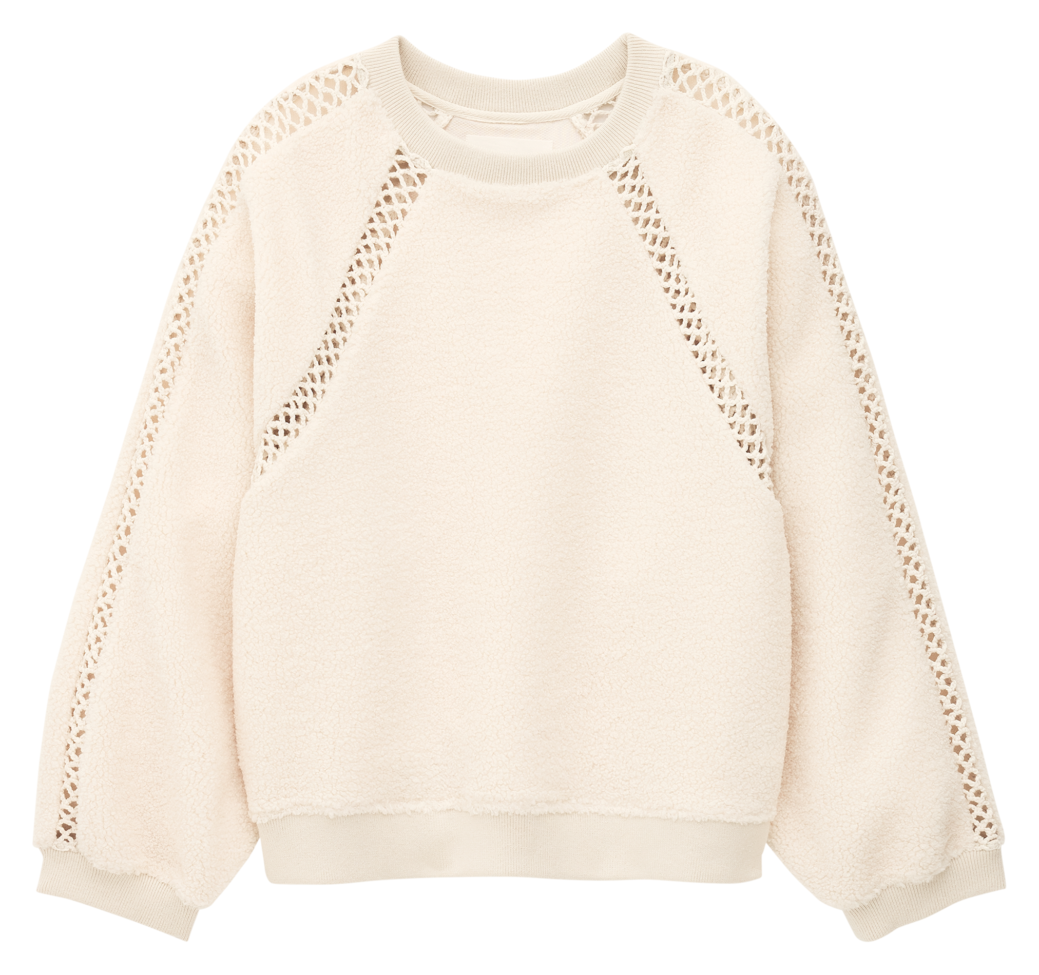 Sweat ample ajouré en maille bouclée BA&SH Beige