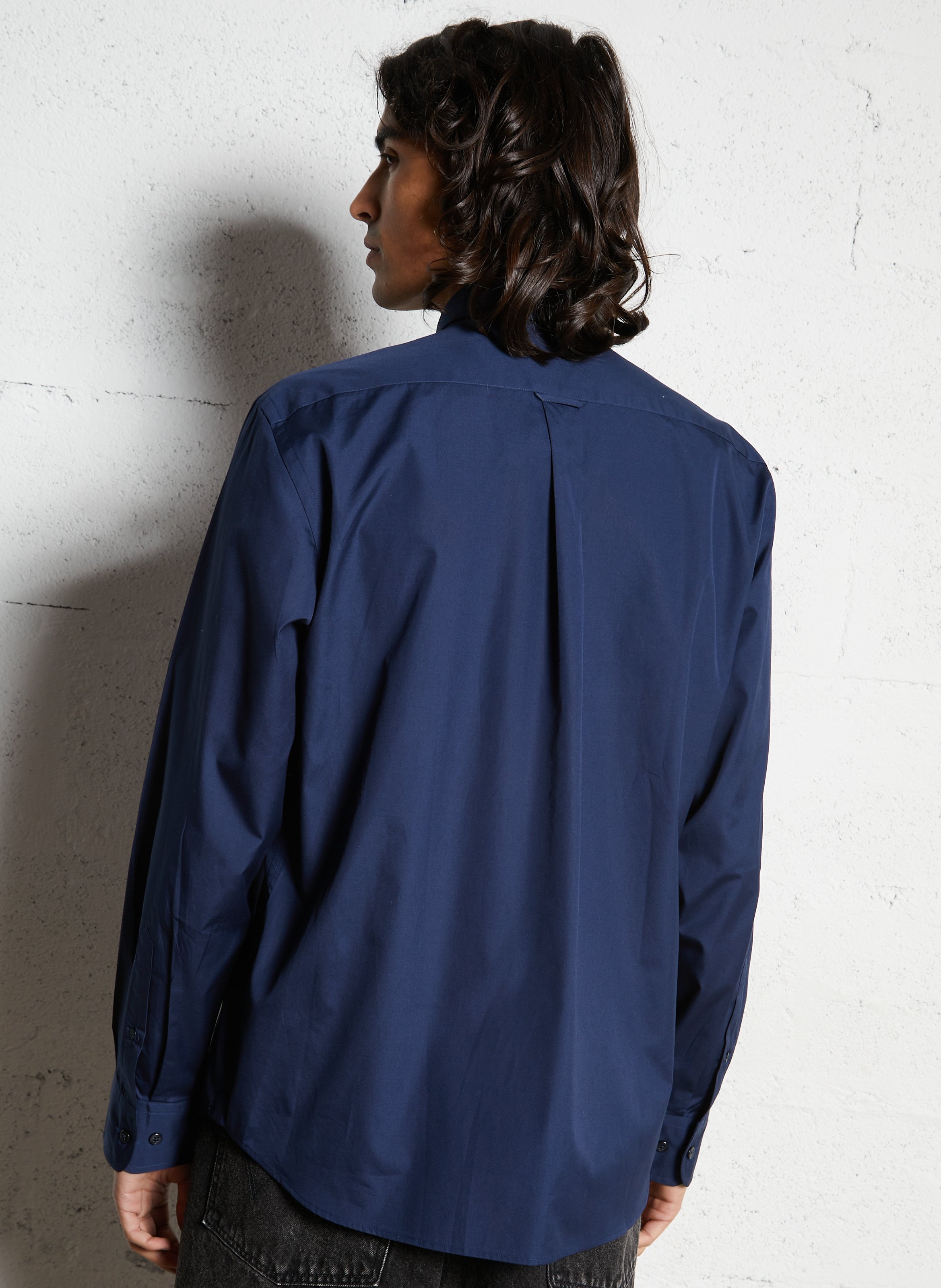 Cotton shirt with classic collar FACONNABLE Blue