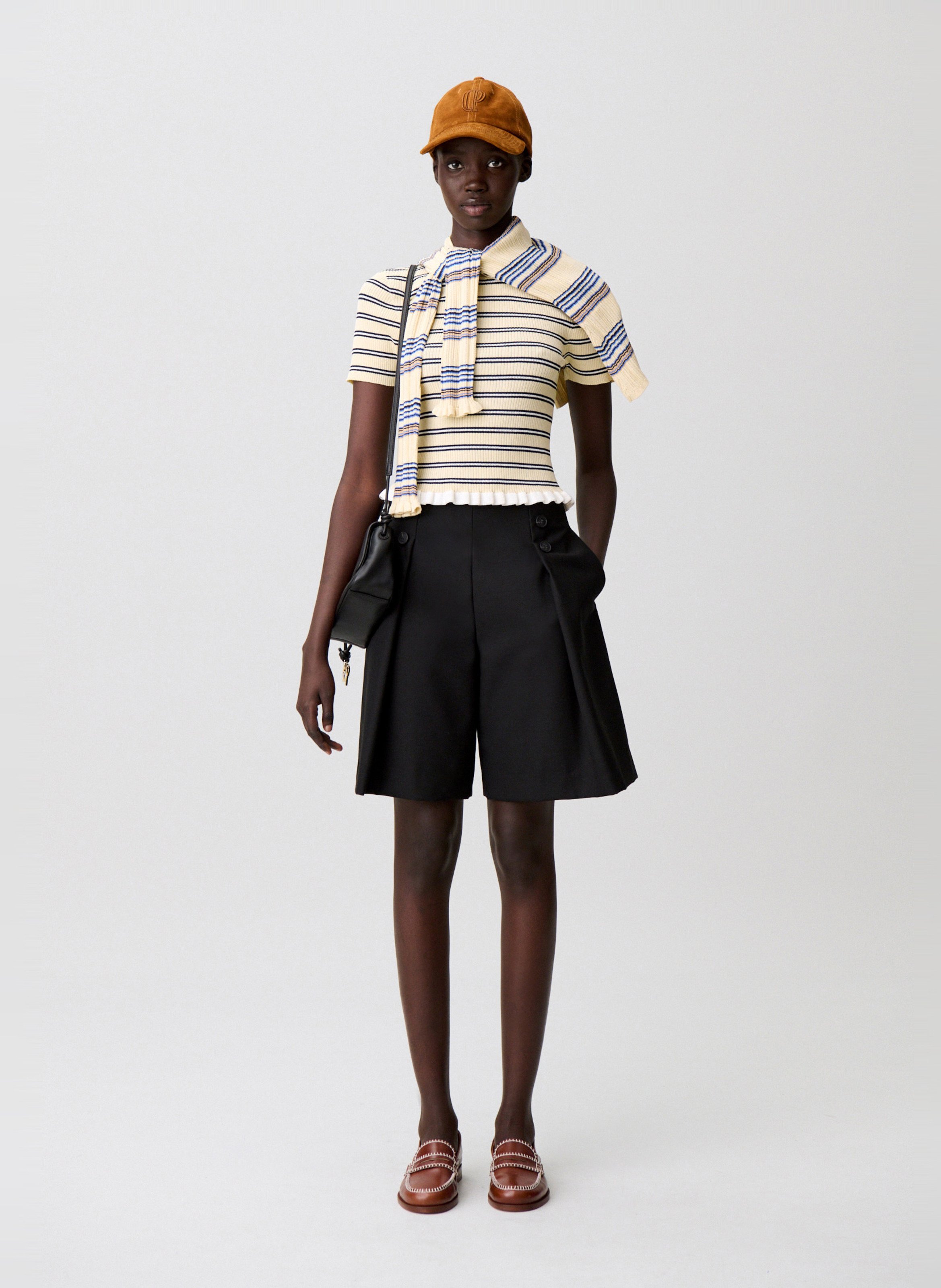 Fitted ribbed top with stripes CLAUDIE PIERLOT Multicolored