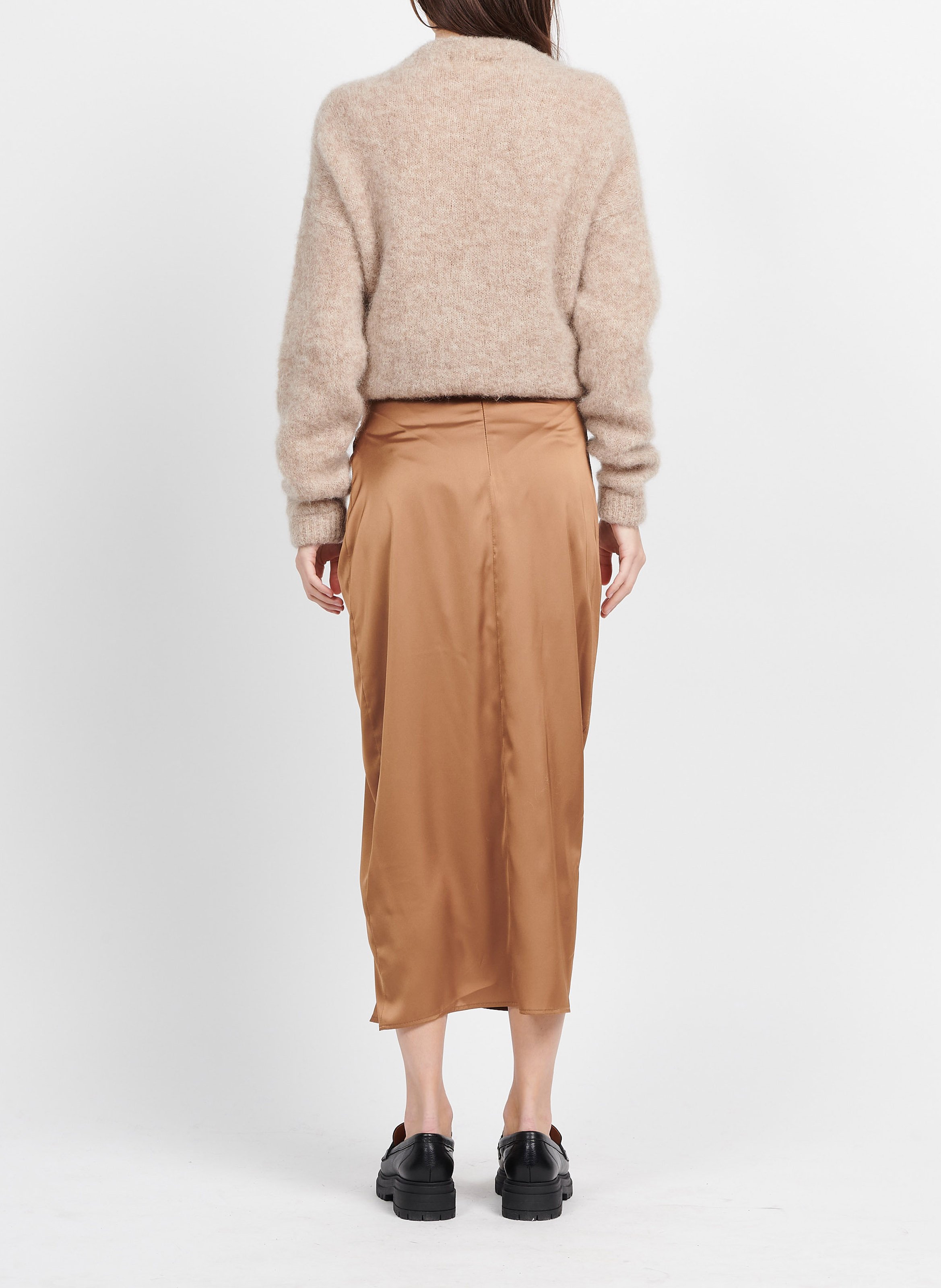 Flowing midi skirt IMPERIAL Brown