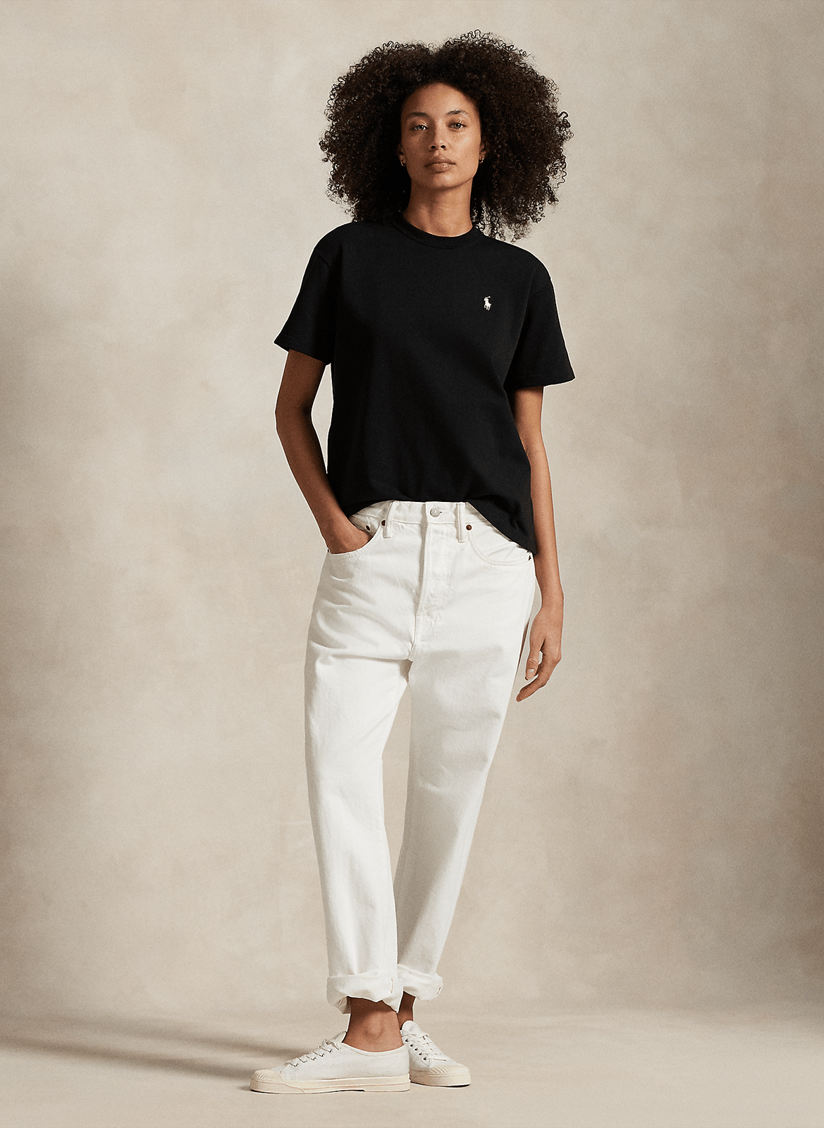 Baumwoll-Pullover mit Rundhalsausschnitt POLO RALPH LAUREN Schwarz