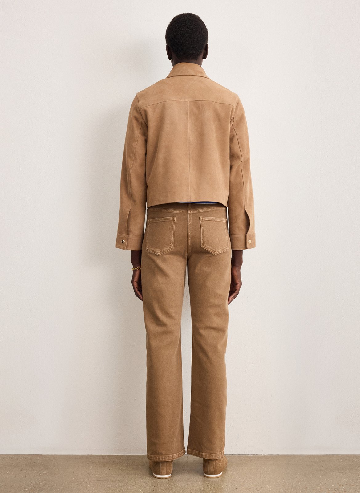 Lammlederblouson mit klassischem Kragen PABLO Beige