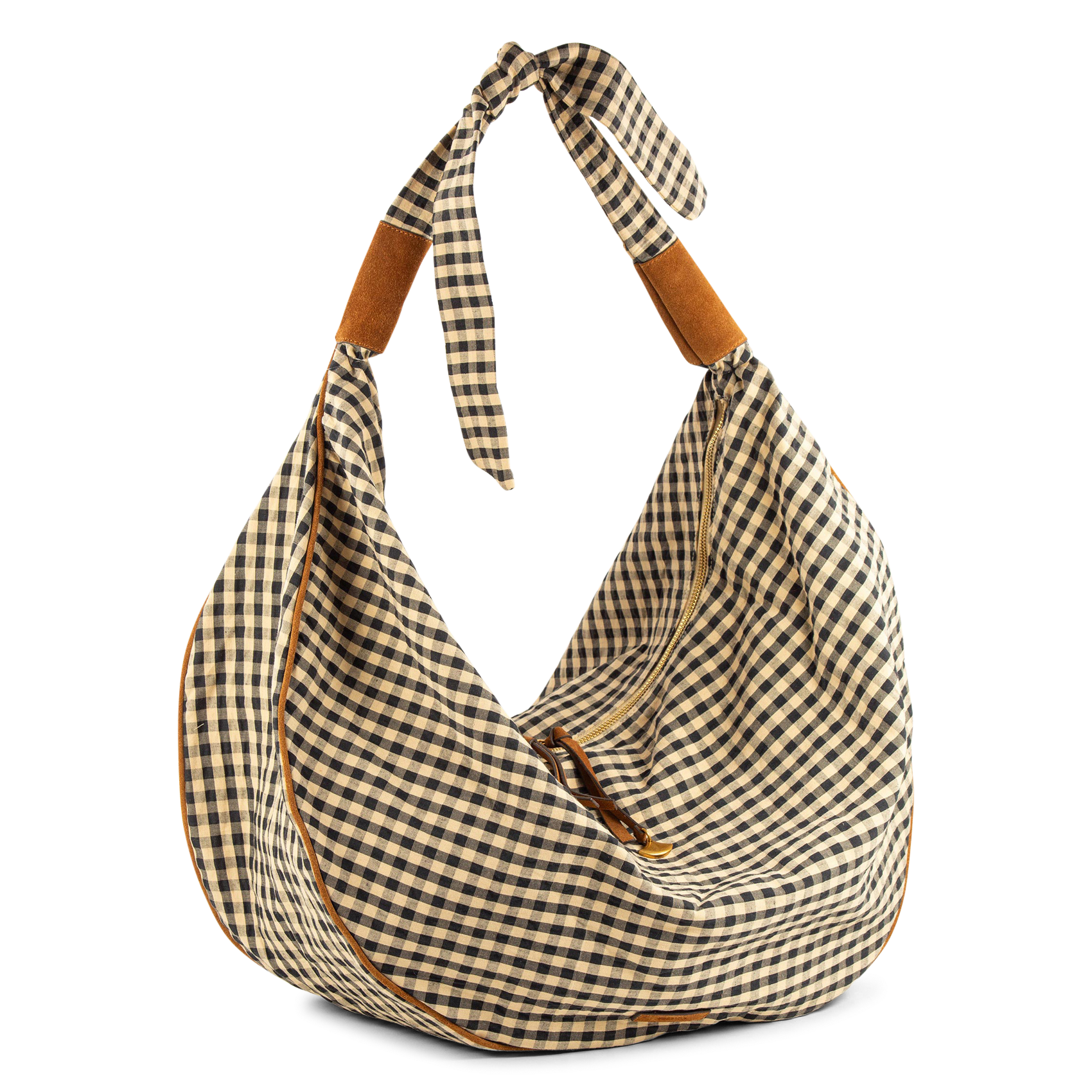 Tasche mit Schulterriemen aus Baumwolle und Leder SESSUN Beige