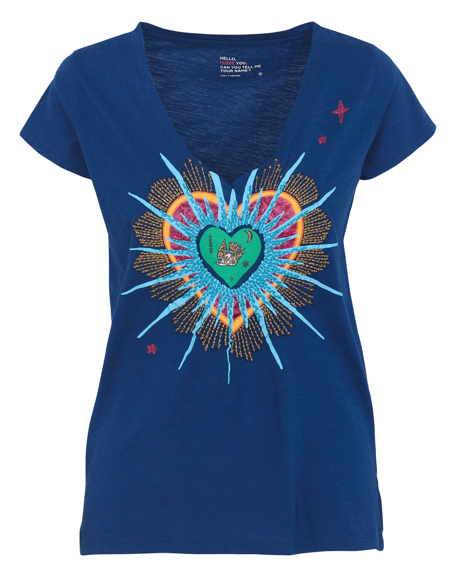 Tee-shirt col rond imprimé LEON & HARPER