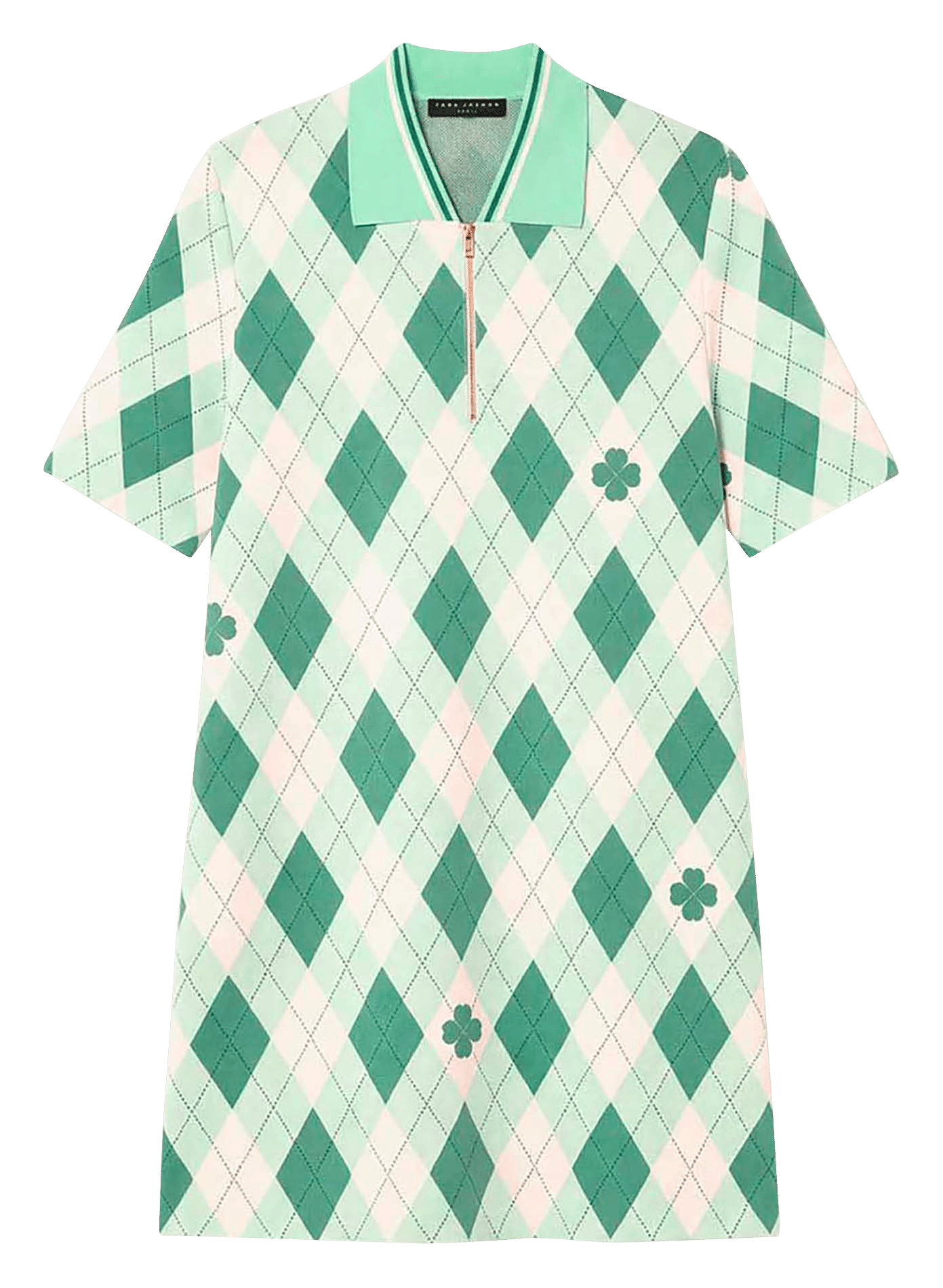 Robe courte col classique imprimé TARA JARMON Vert