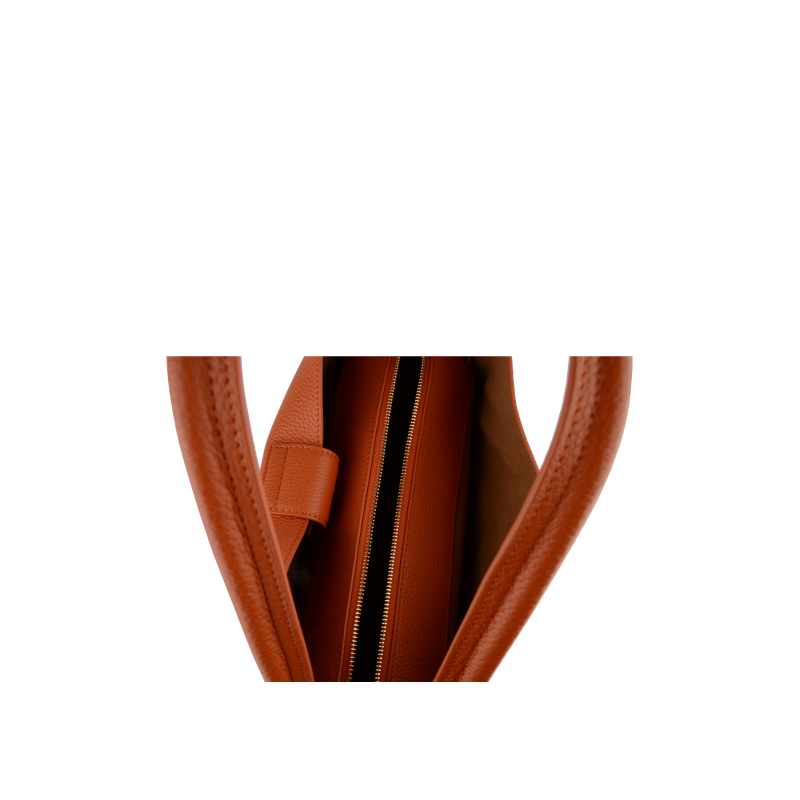 Beige messenger bag POURCHET Orange