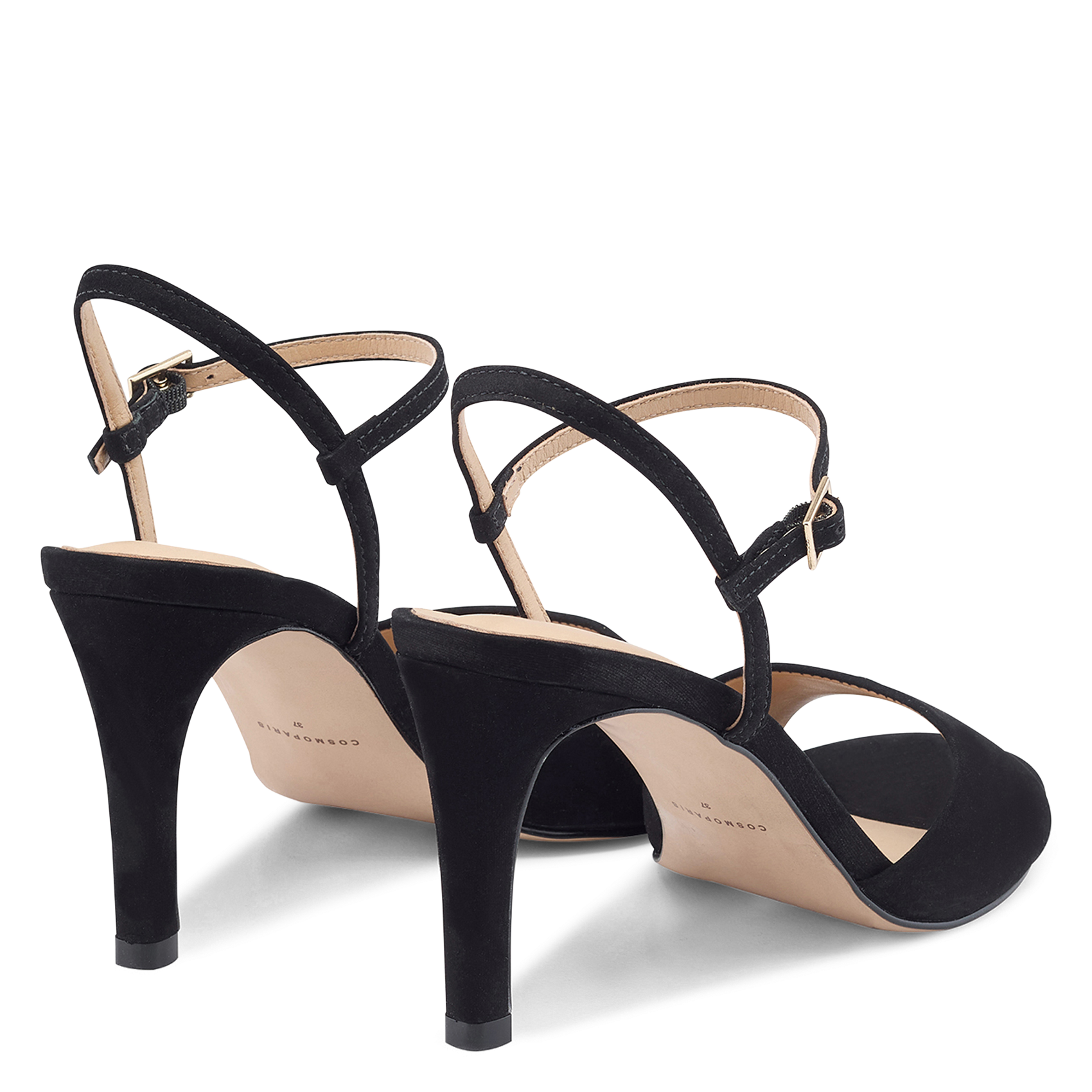 Sandales hautes en cuir COSMOPARIS Noir