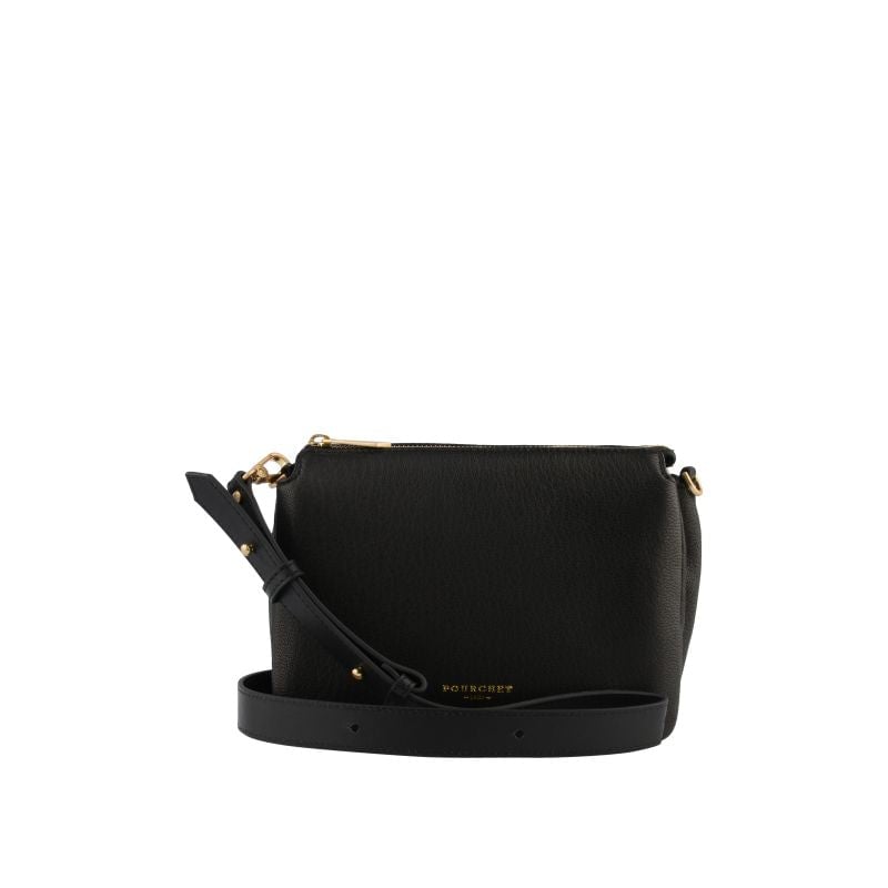 Goatskin leather shoulder bag POURCHET