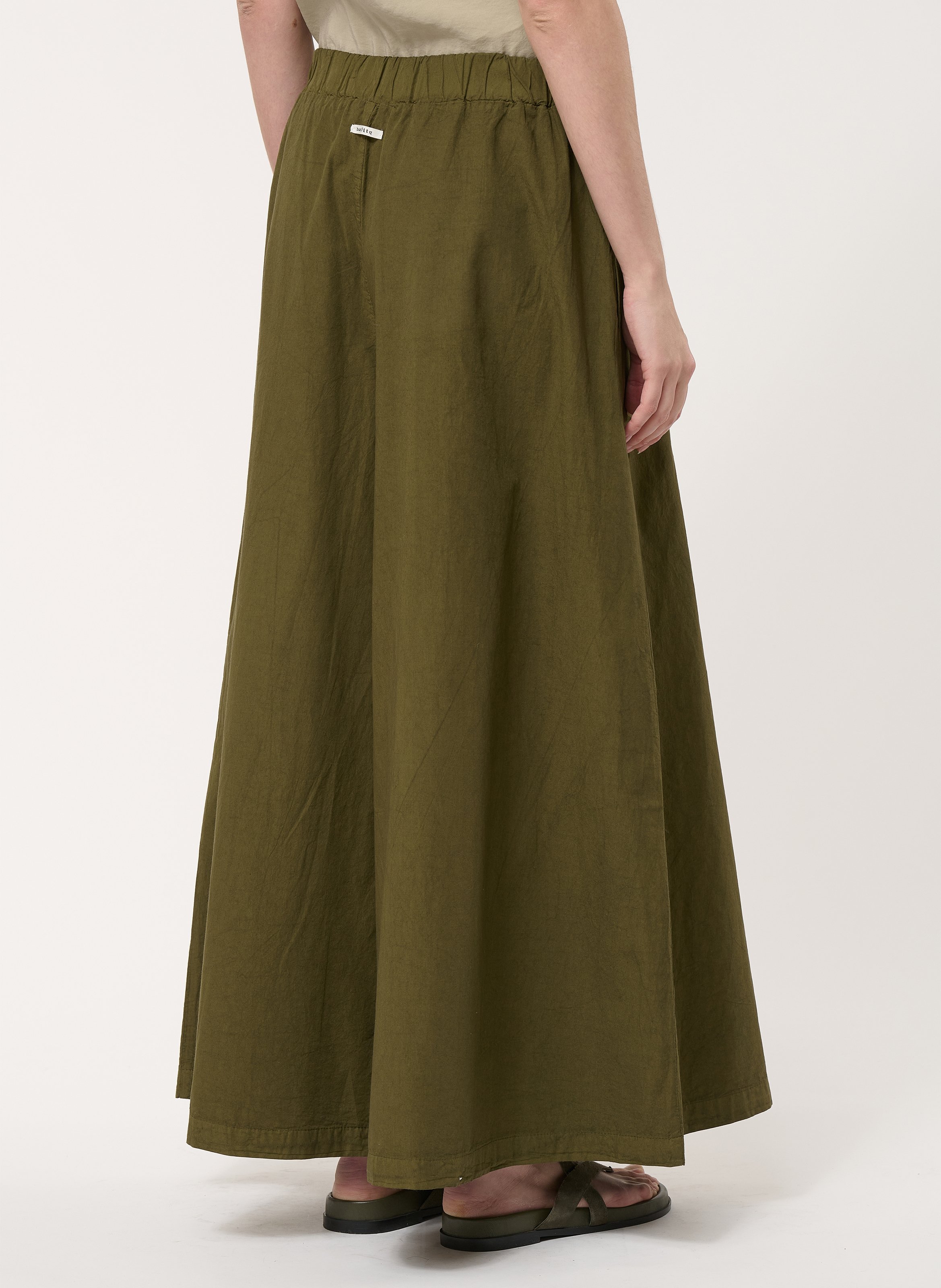 Wide-leg organic cotton pants HUMILITY Green