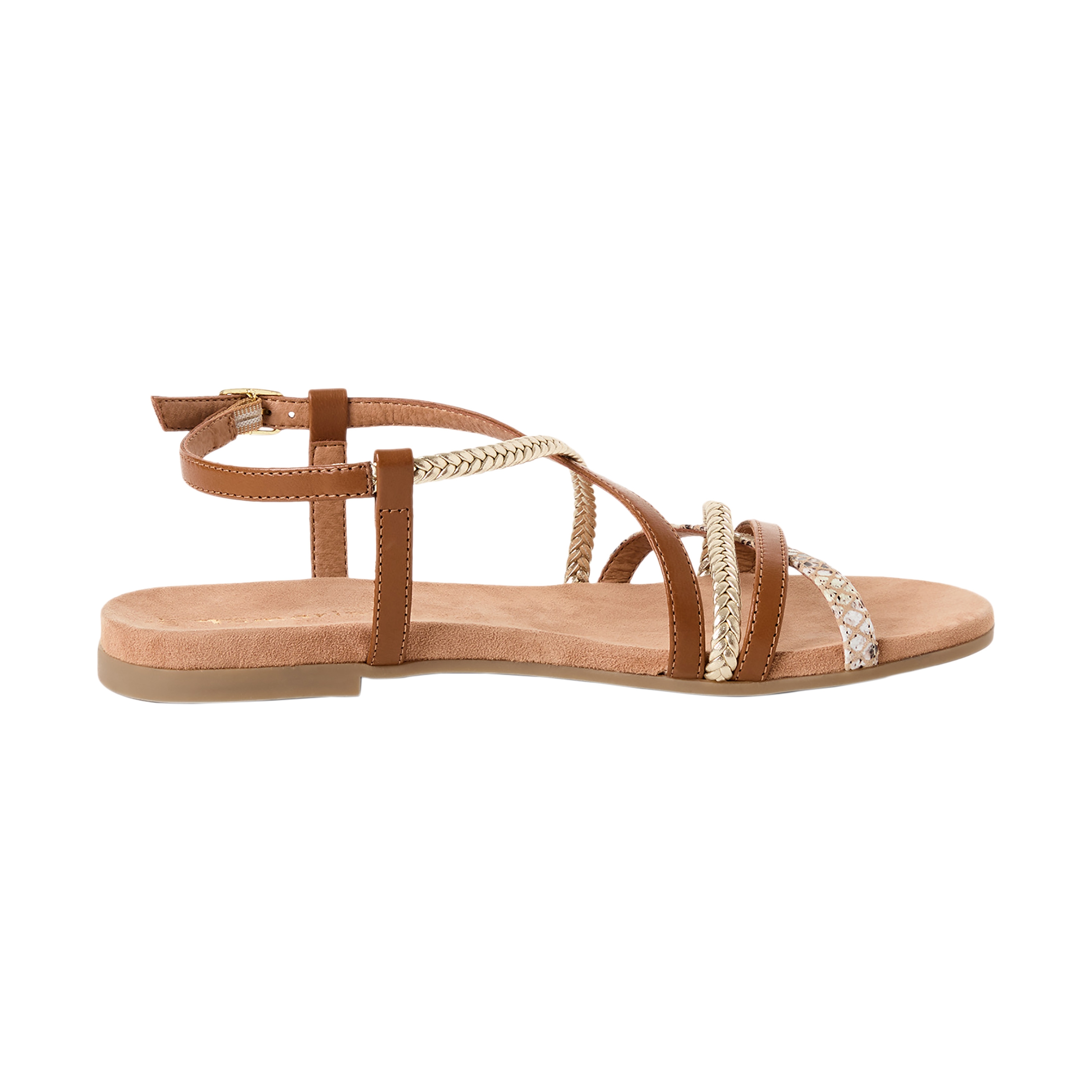 Flat leather sandals TAMARIS