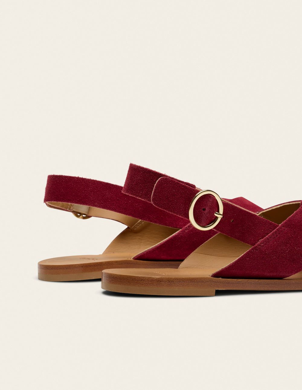 Faux leather sandals ODAJE Red