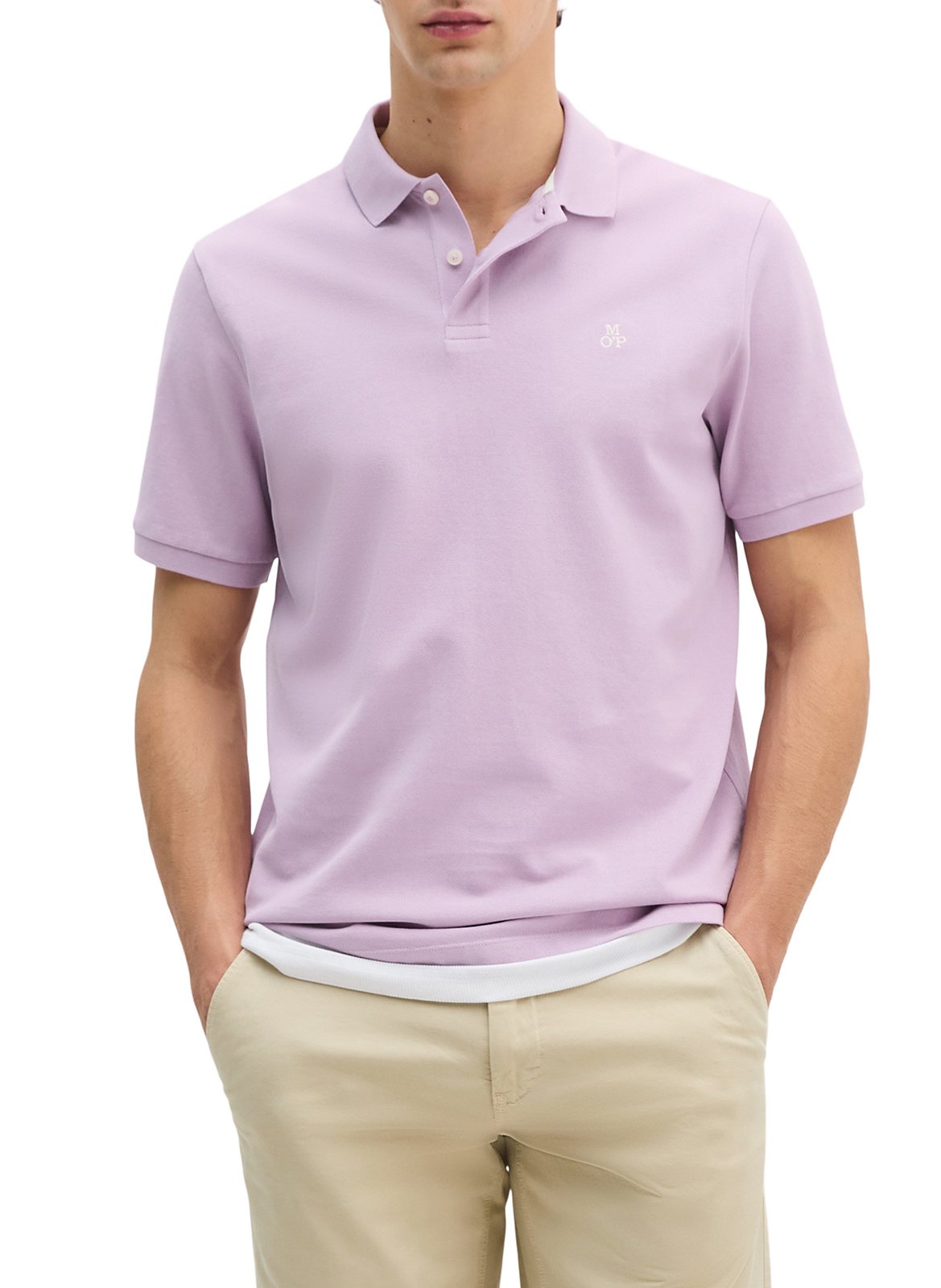 Gerade geschnittenes Poloshirt aus Baumwolle MARC O'POLO