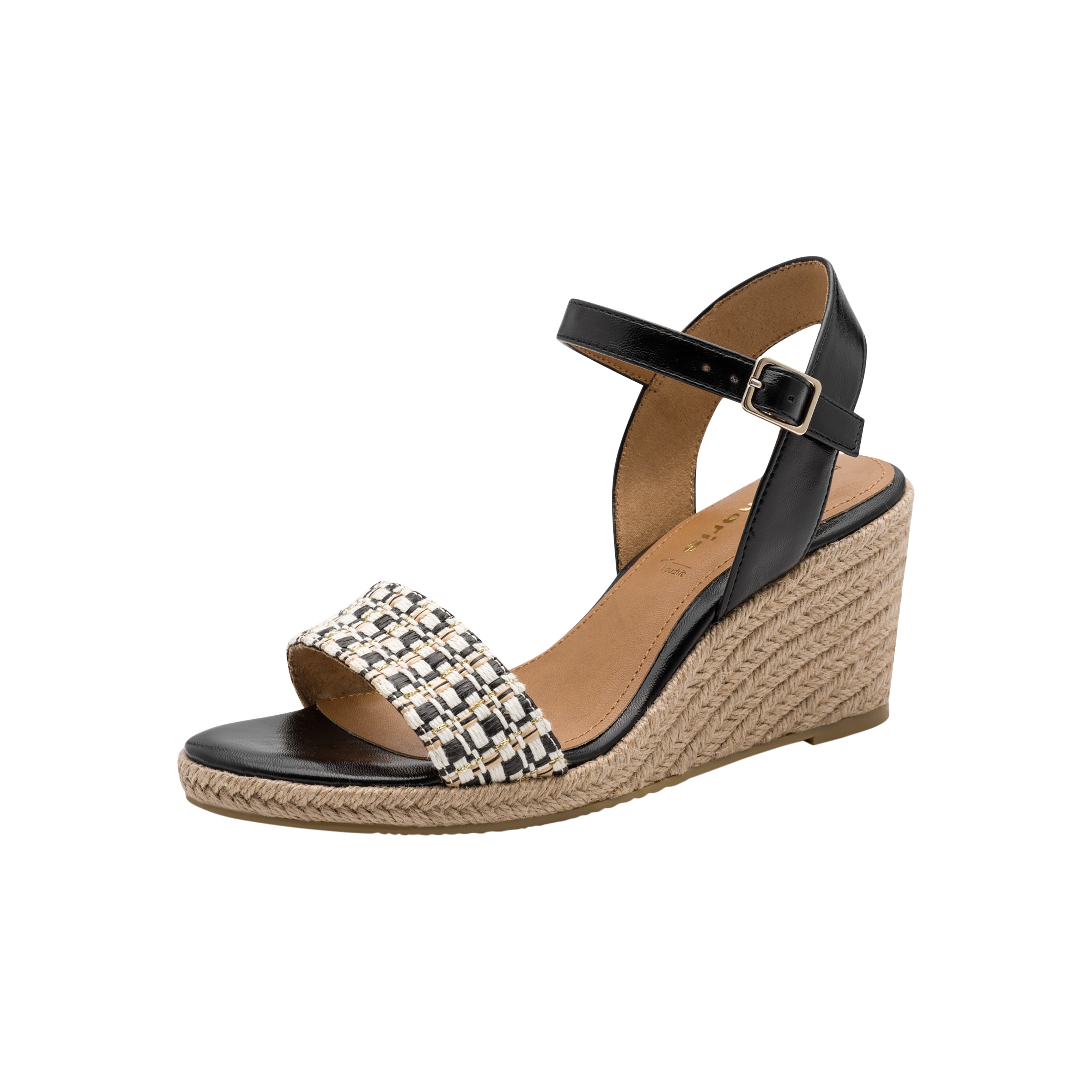 Sandales compensées à brides TAMARIS Noir