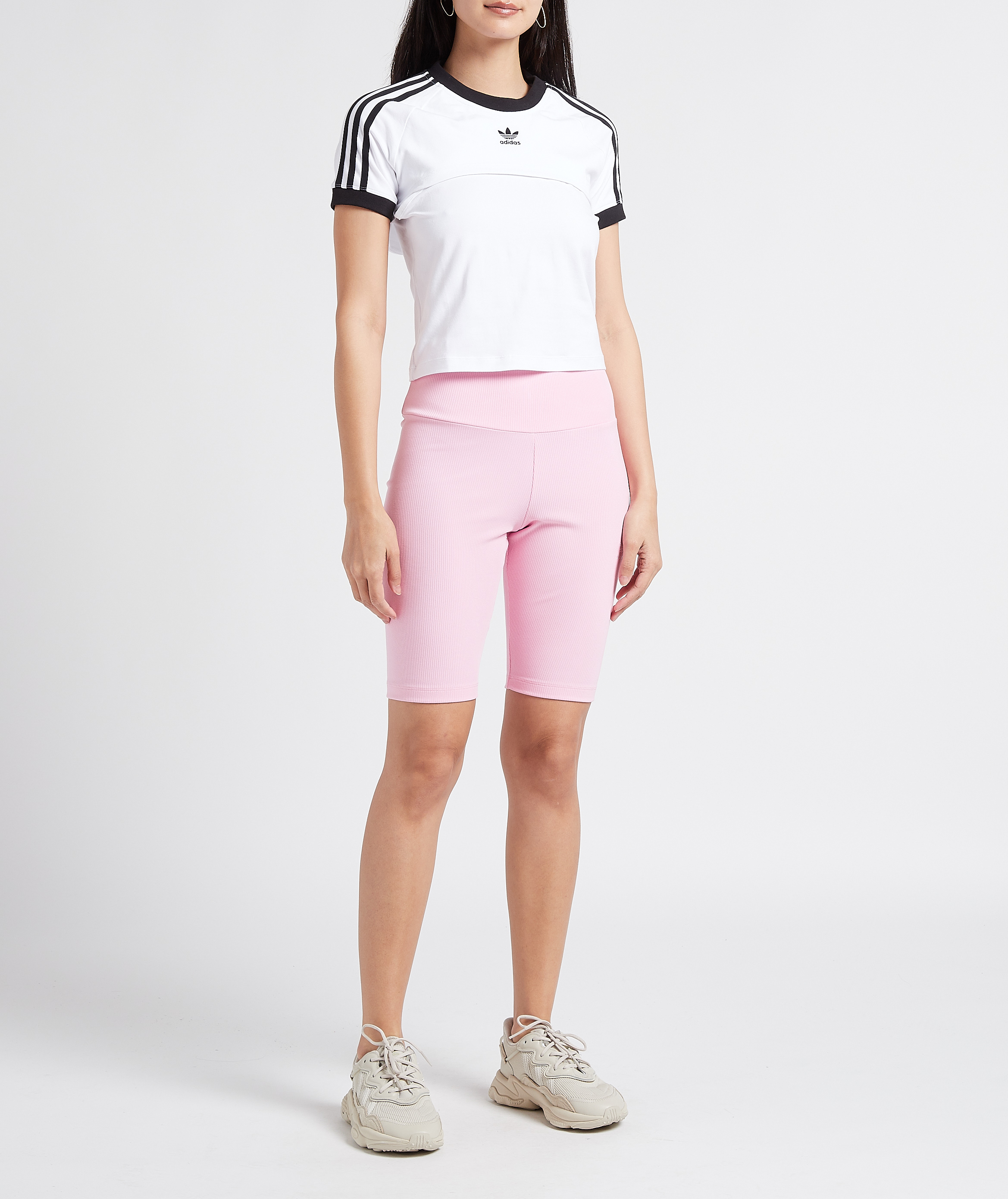 Rundhals-T-Shirt aus Baumwolle ADIDAS Weiss