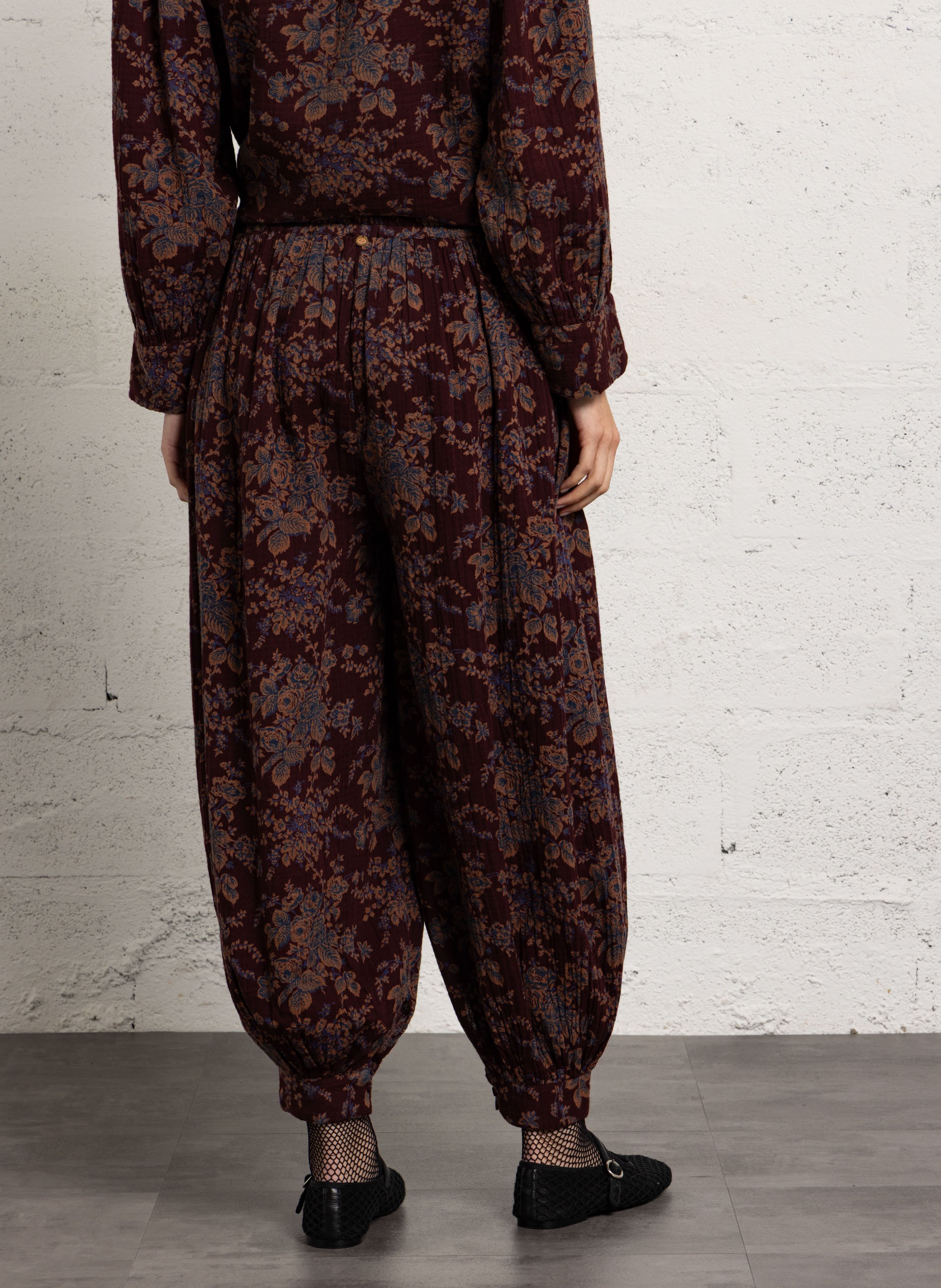 Wide cotton trousers  | Brown ANTIK BATIK Women