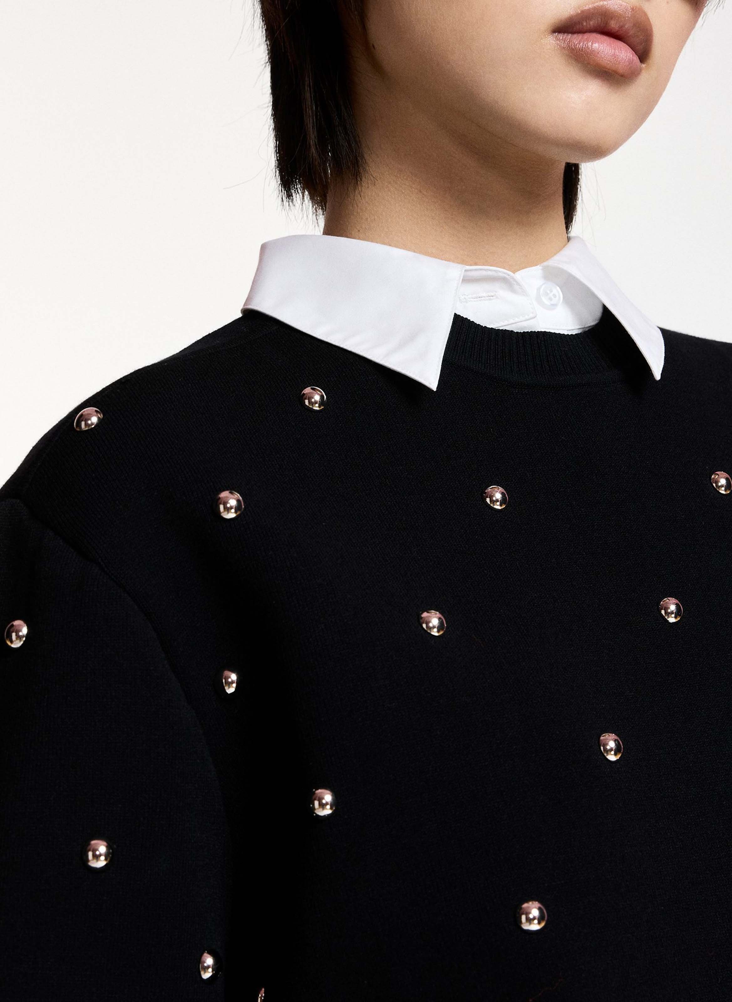 Pull col rond  ESSENTIEL ANTWERP Schwarz