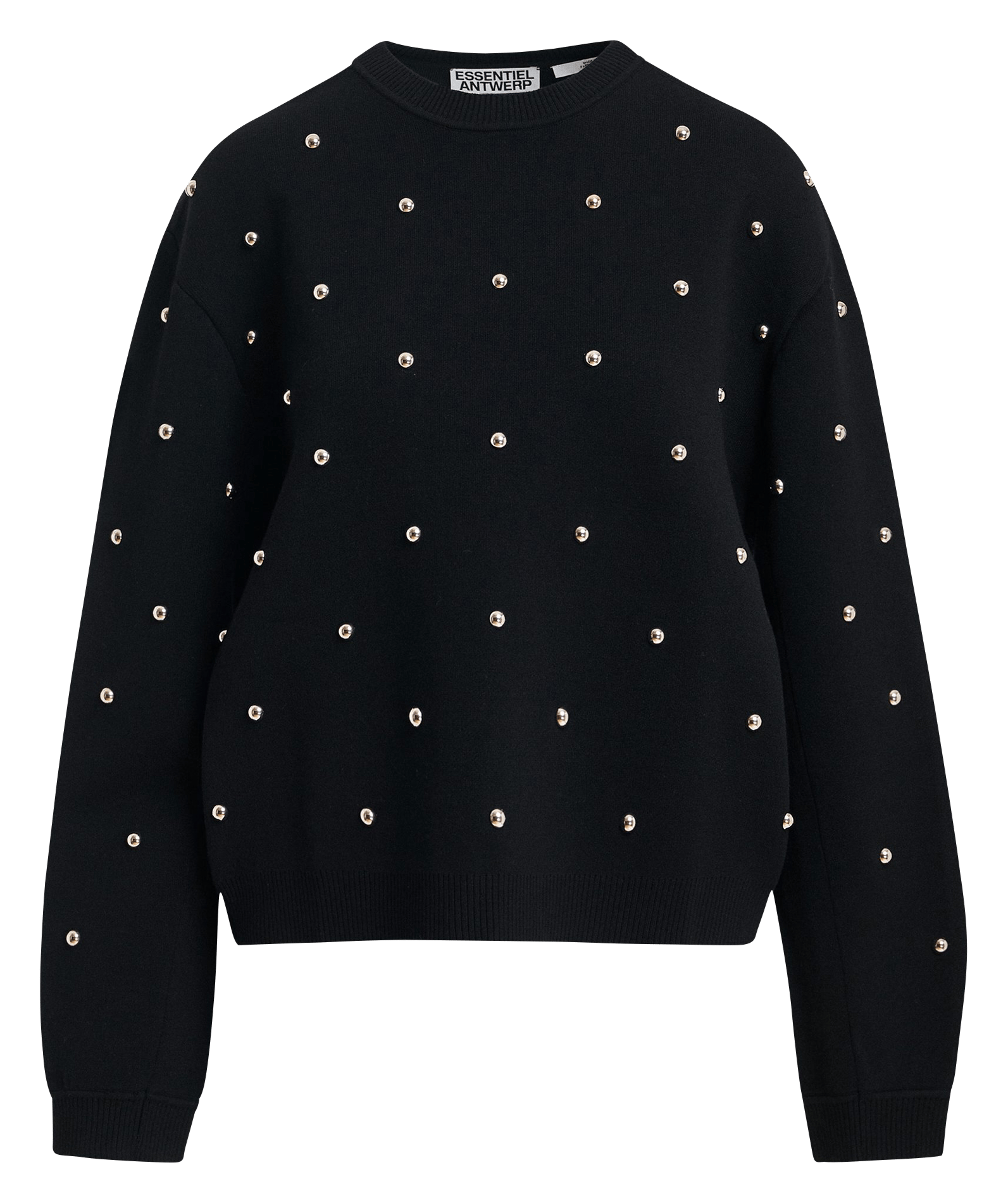 Pull col rond  ESSENTIEL ANTWERP Schwarz