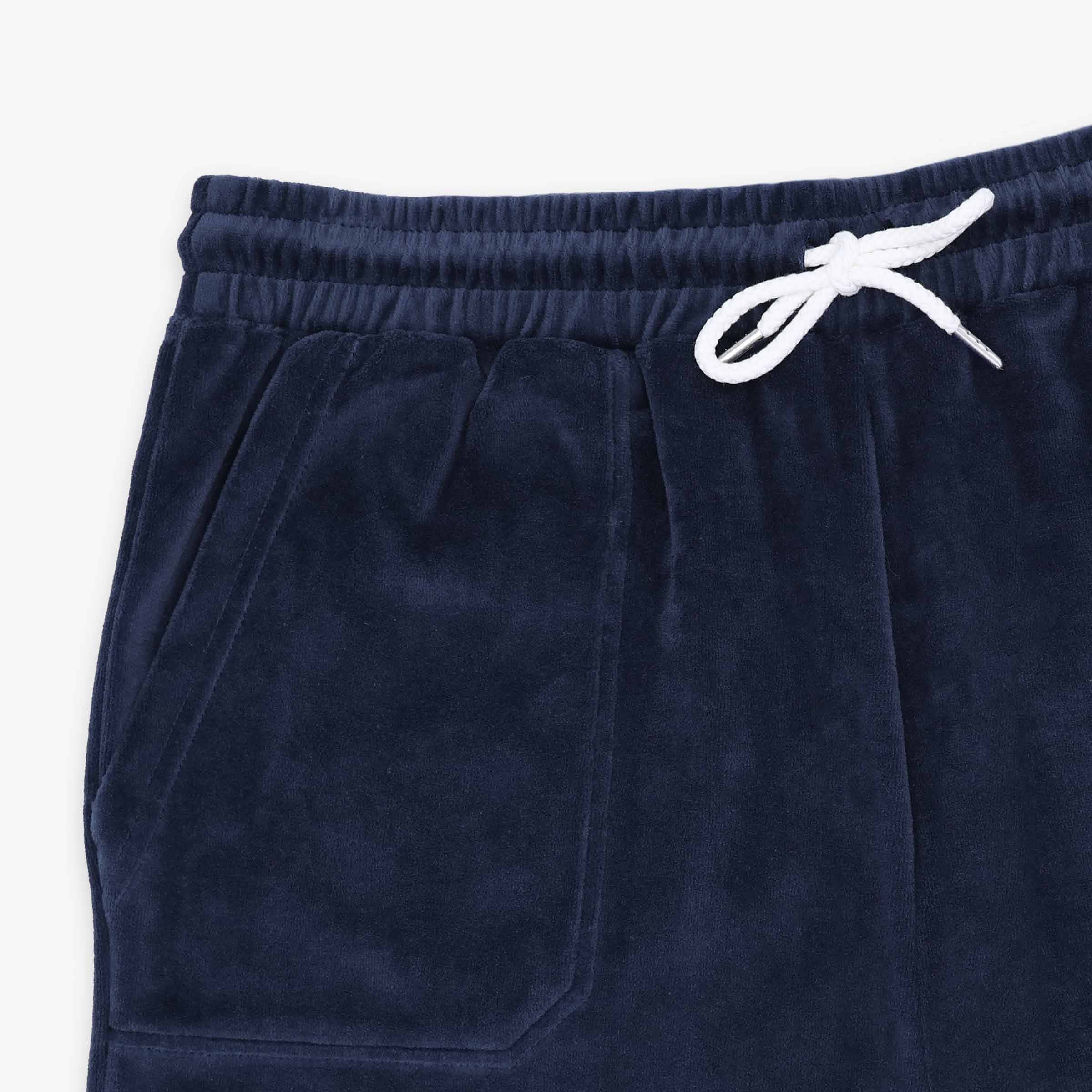 Bermuda en éponge avec taille élastiquée SERGE BLANCO Bleu