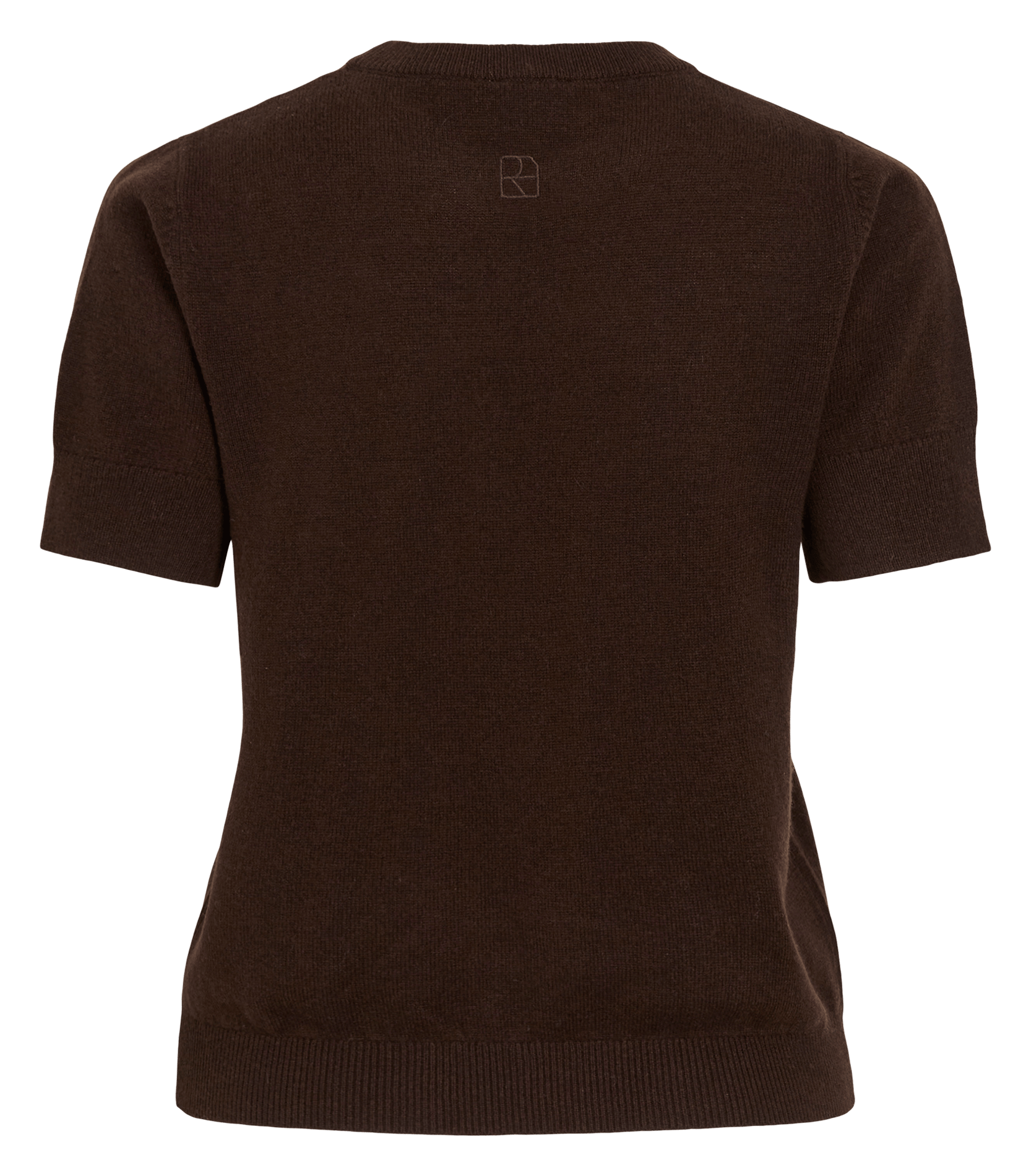 Wollen T-shirt met ronde hals | Bruin ROUGE EDIT Dames
