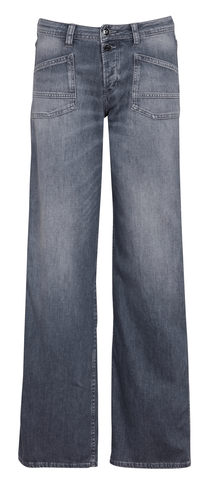 Weite Jeans mit geradem Bein, Länge 34 LE TEMPS DES CERISES Grau