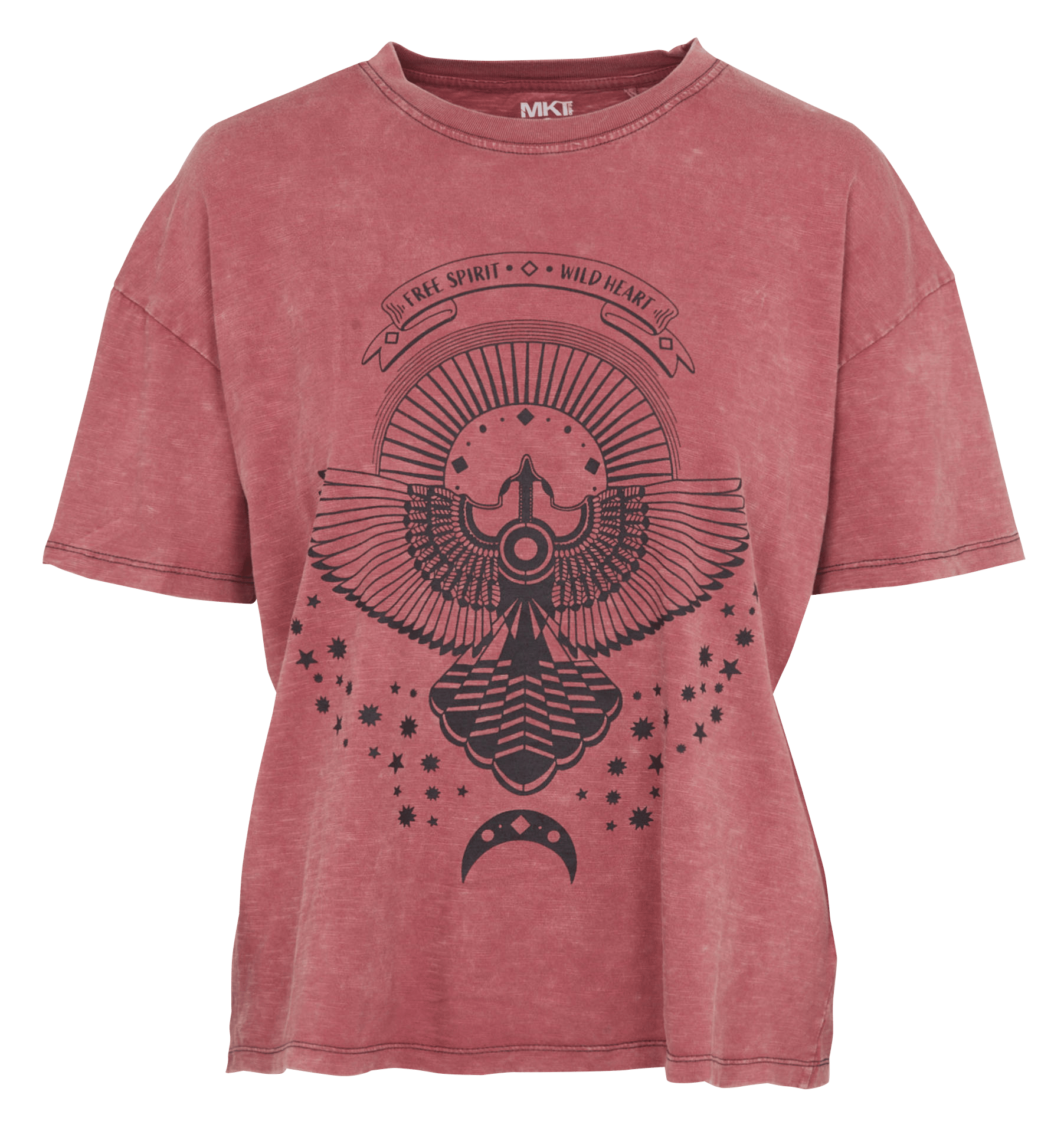 T-shirt ample sérigraphié en coton MKT Marron