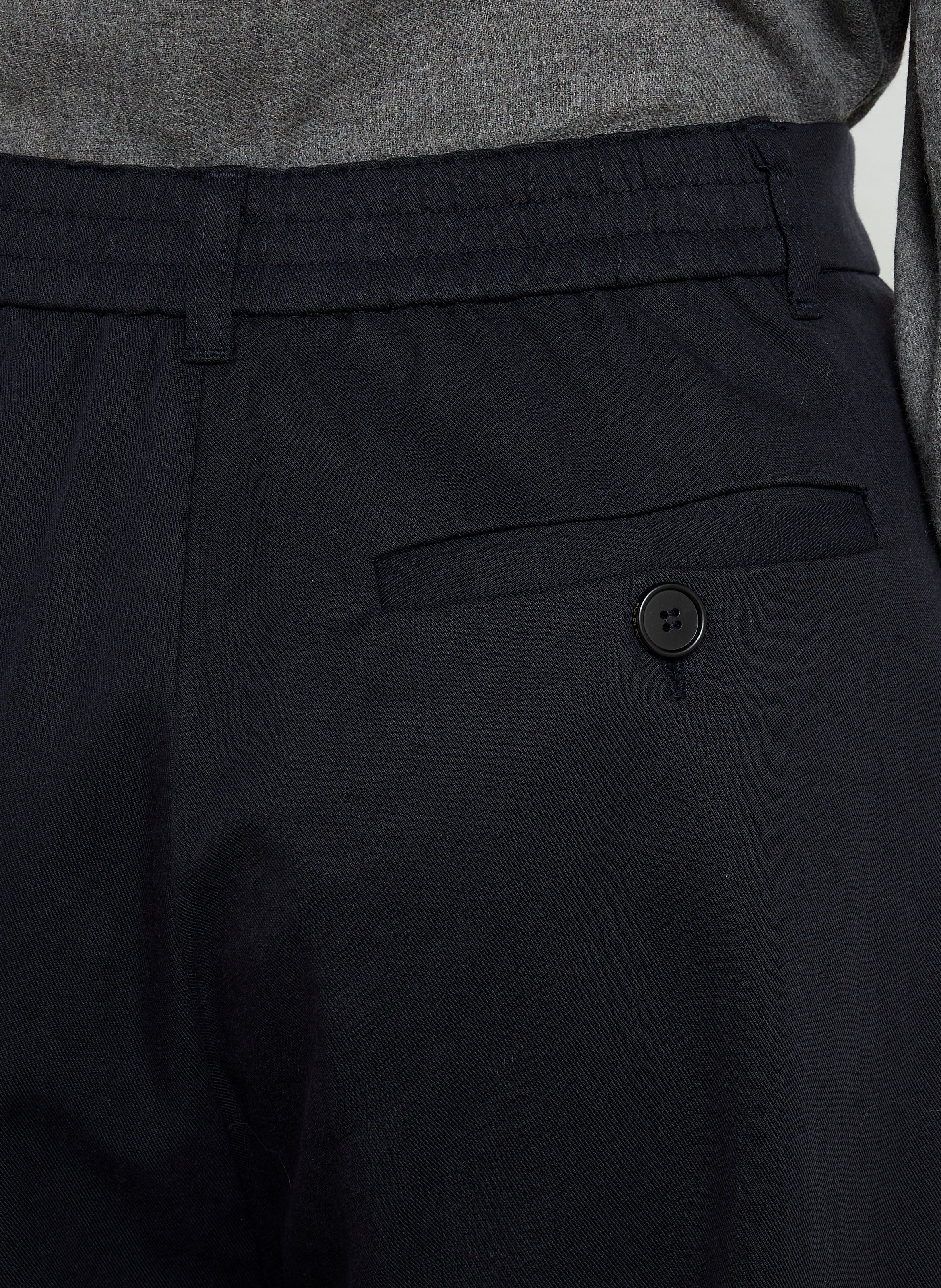 Pantalon large en coton mélangé RUE DE TOKYO Bleu