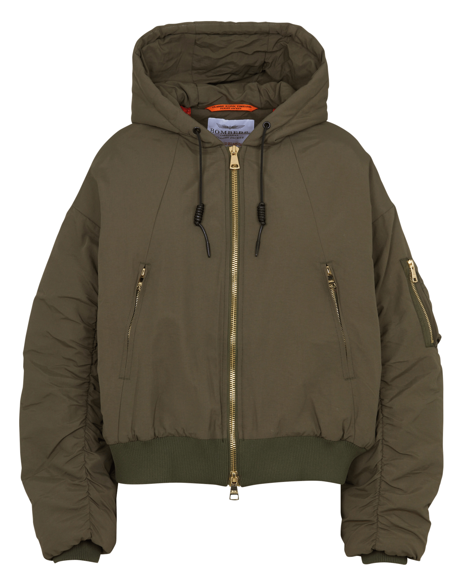 Recht jack met capuchonkraag BOMBERS ORIGINAL Kaki