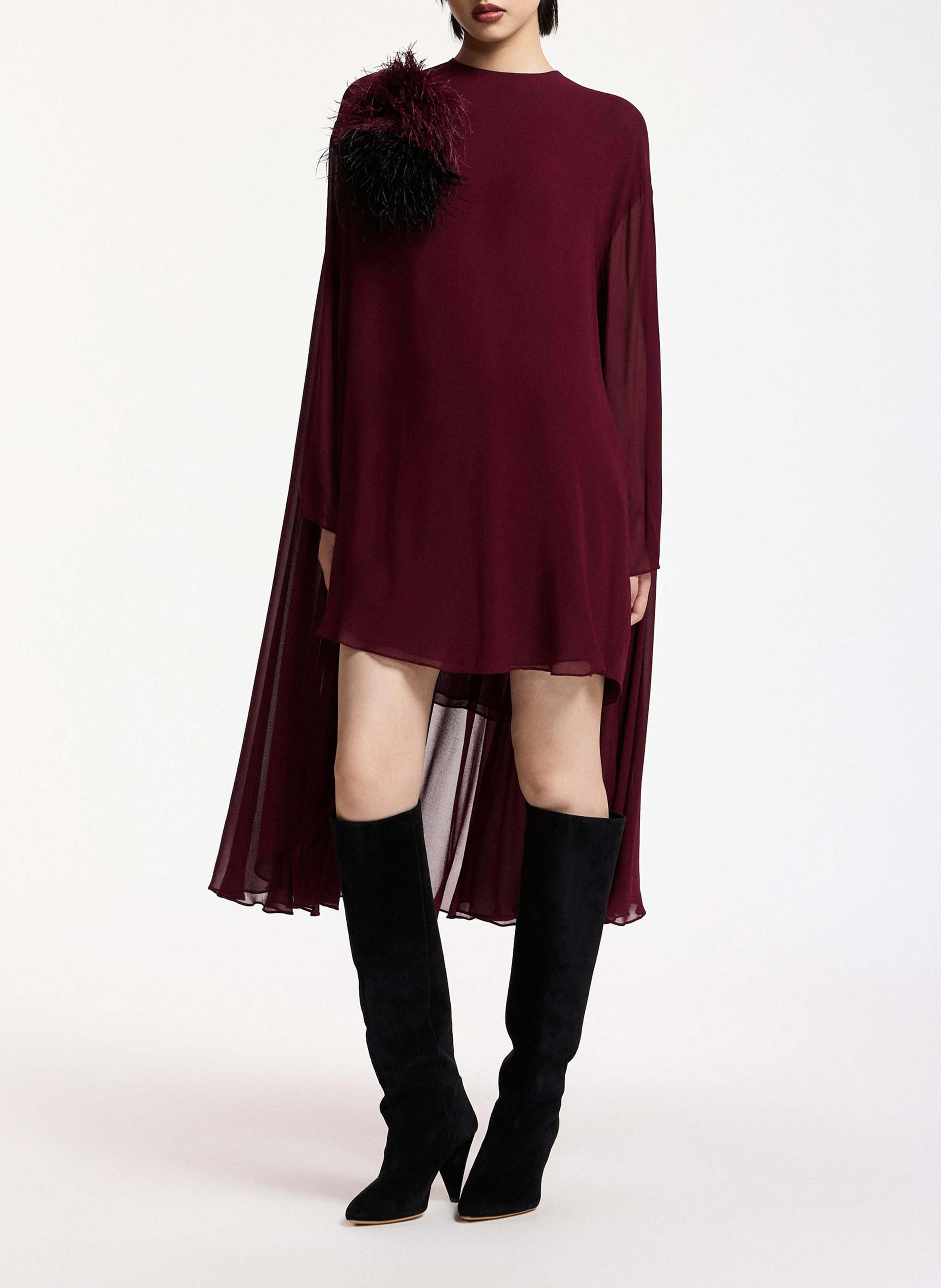 Robe courte ample col montant ESSENTIEL ANTWERP Rouge