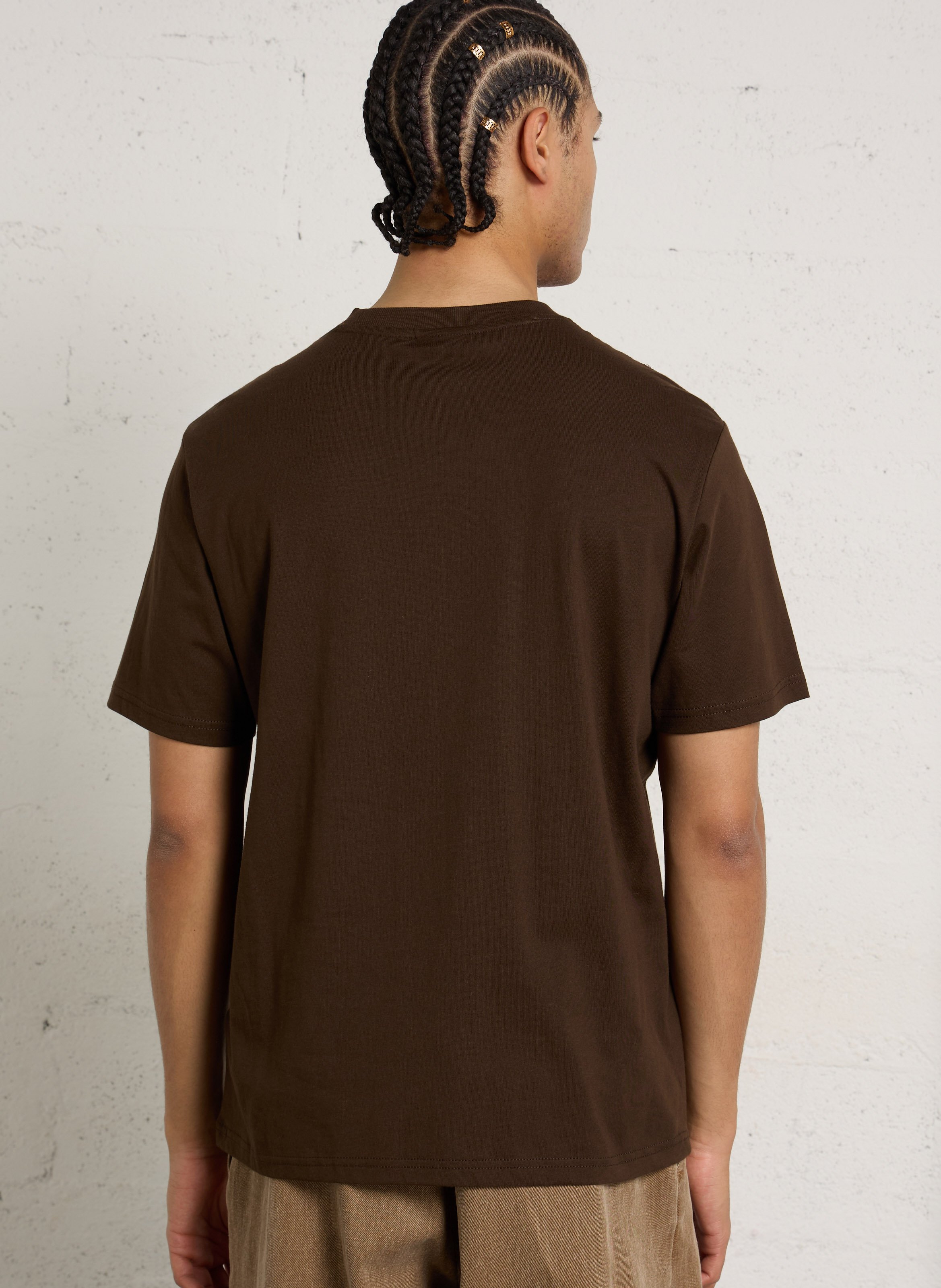 Tee-shirt droit en coton NAPAPIJRI Marron