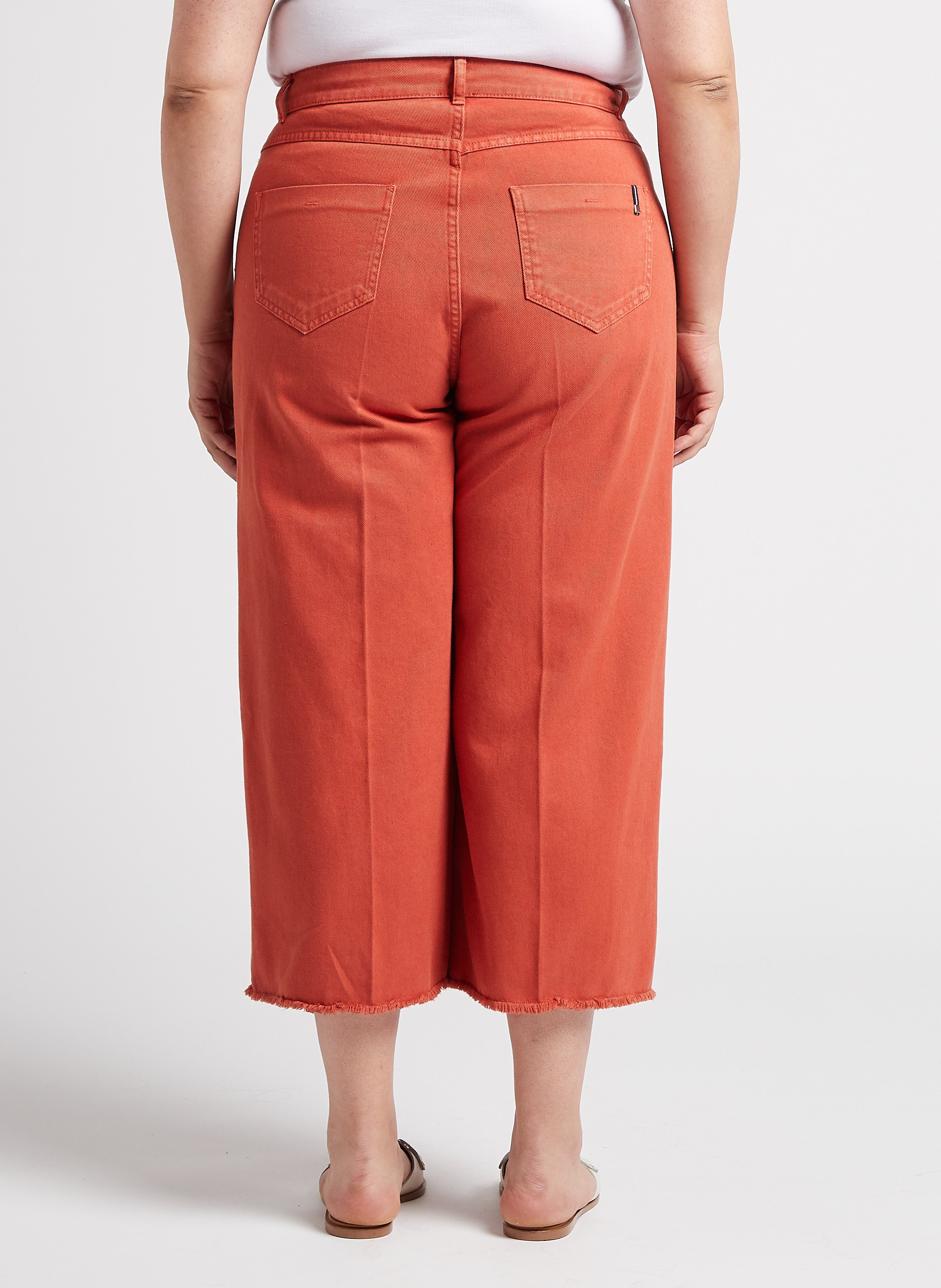 Cropped Jeans aus Baumwolle PERSONA by Marina Rinaldi Orange