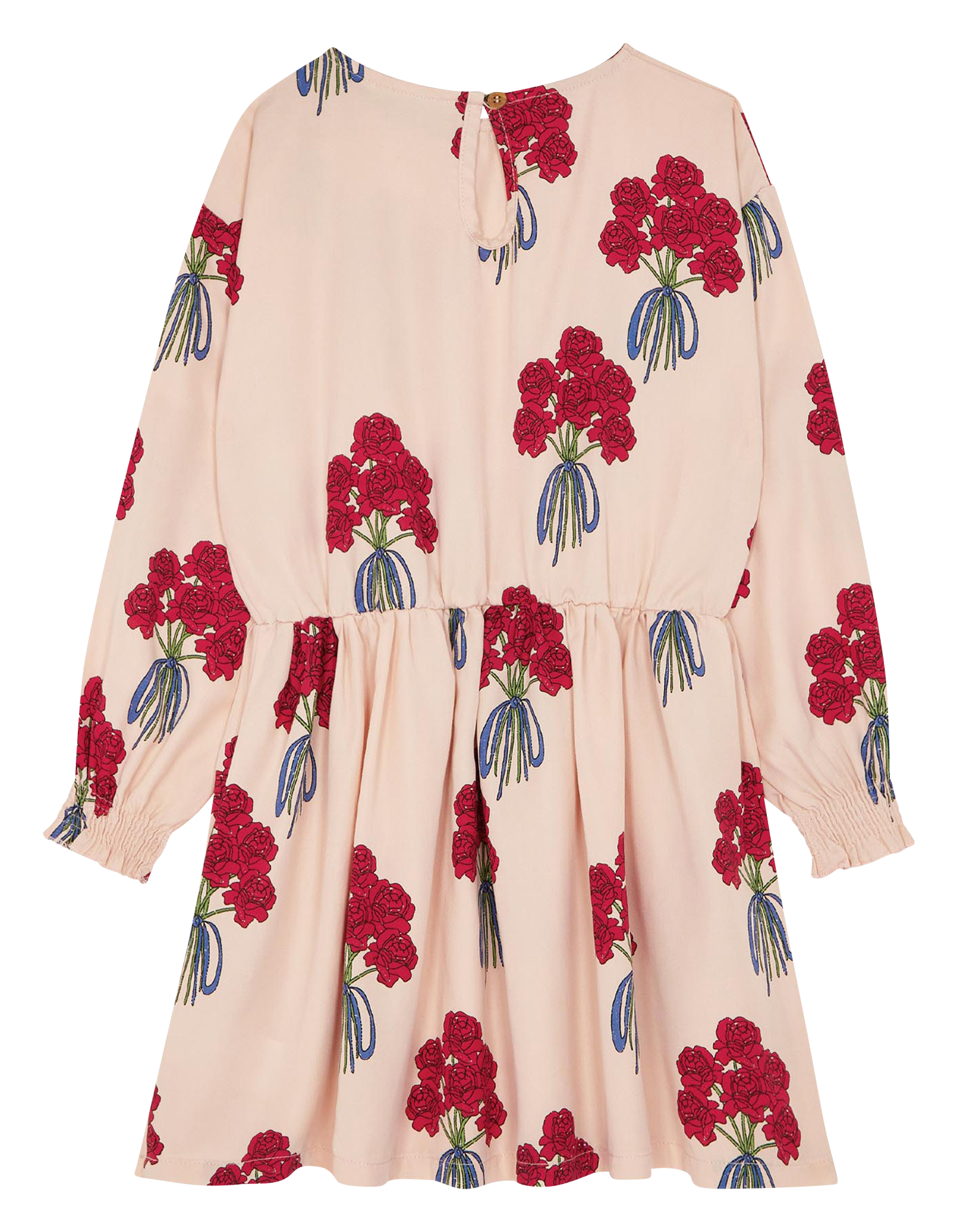 Robe courte col rond imprimée fleuri  THE CAMPAMENTO Rose