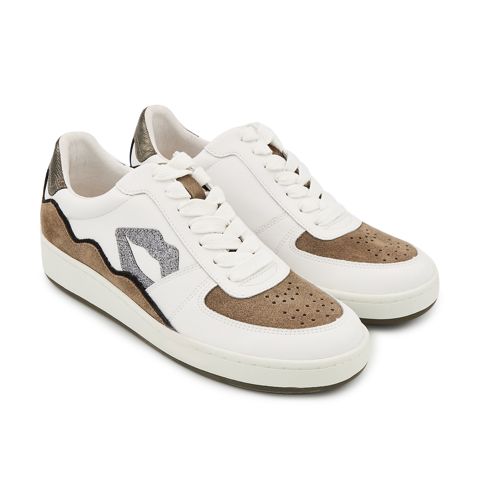 Leather sneakers BONS BAISERS PARIS Grey