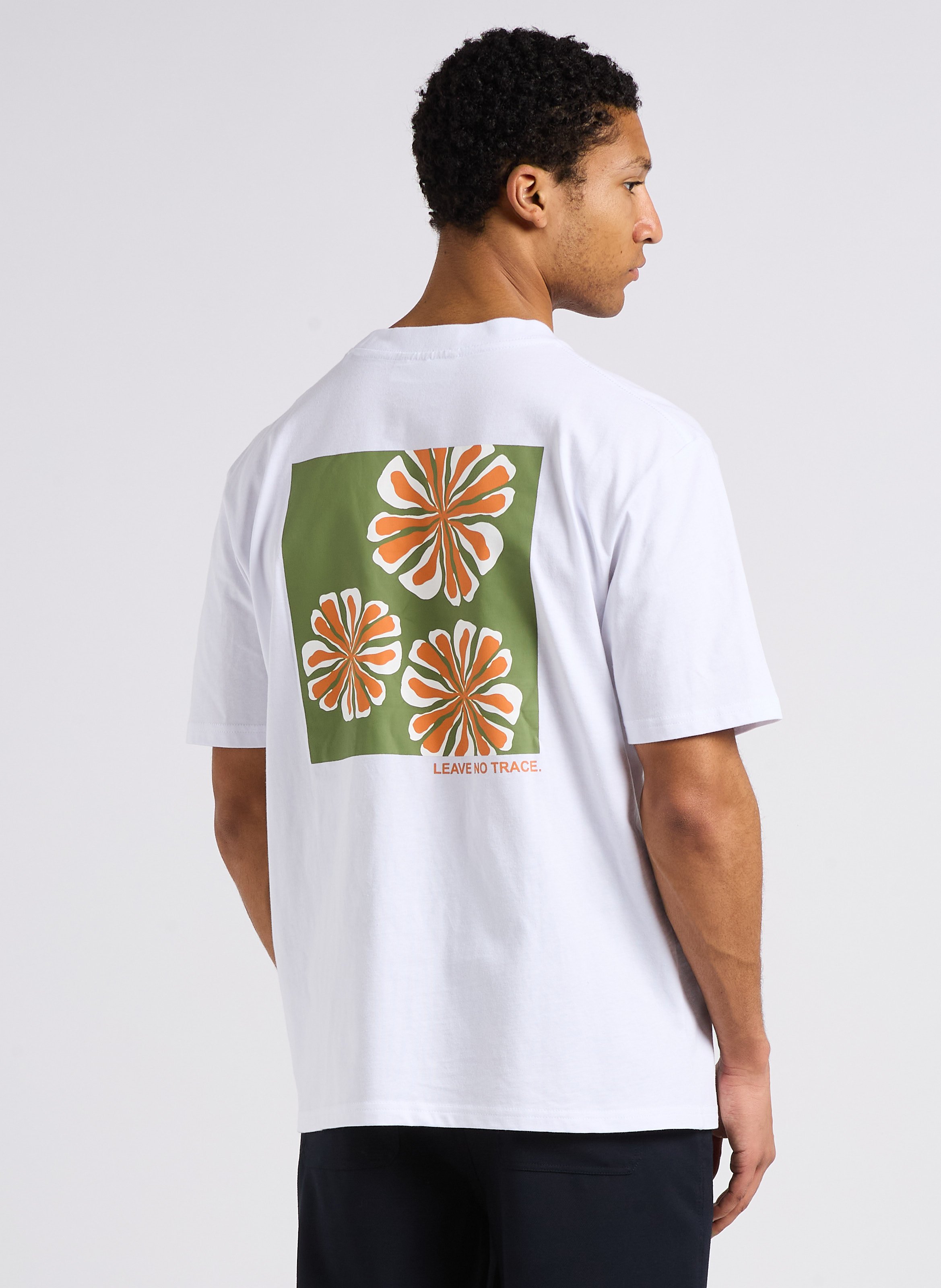 Round-neck screen-printed cotton T-shirt MINIMUM Khaki