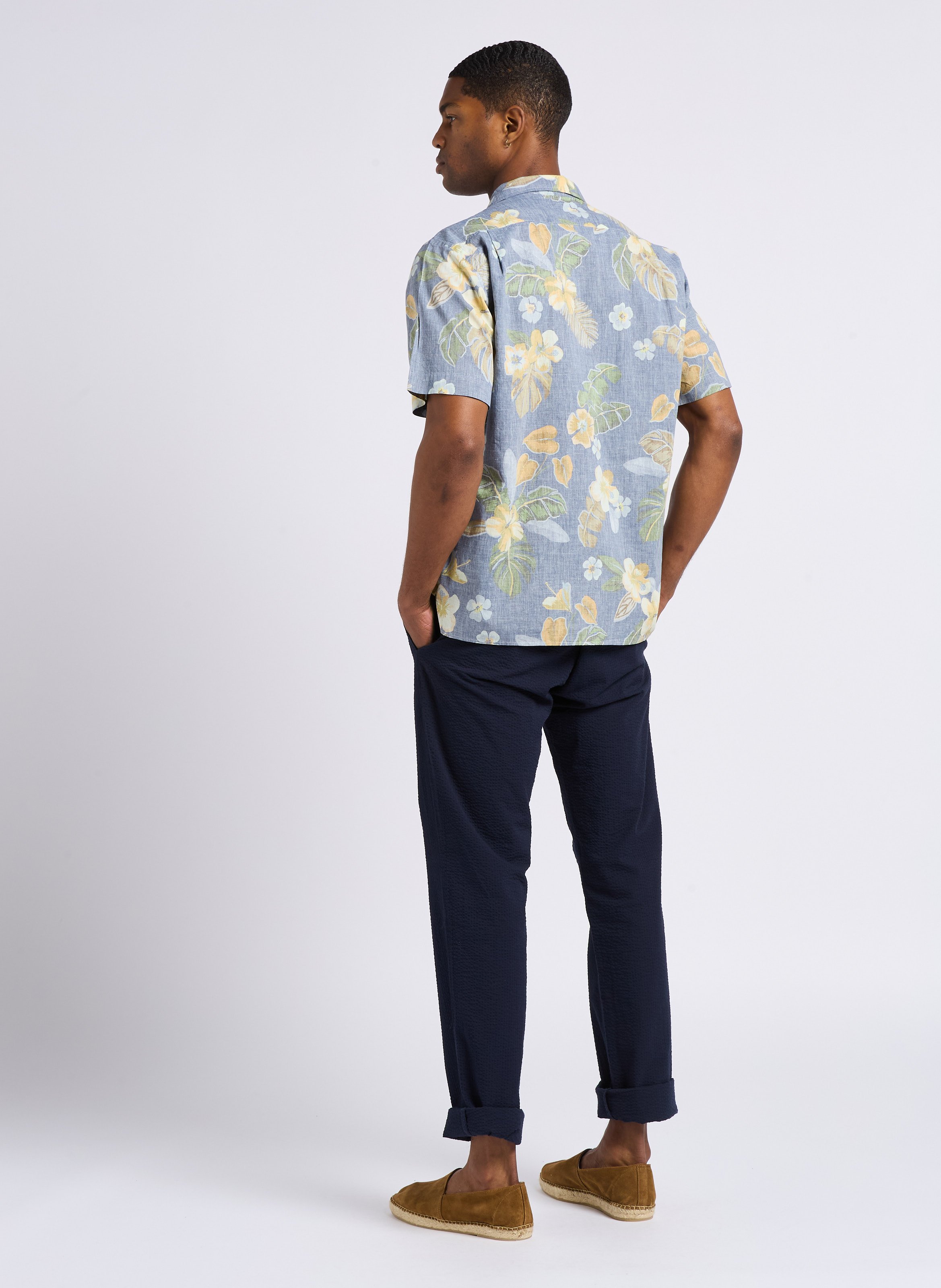 Gerade geschnittene Baumwollhose HARTFORD Blau