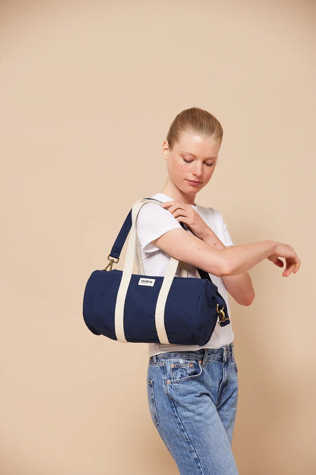 Cotton weekend bag HINDBAG Blue